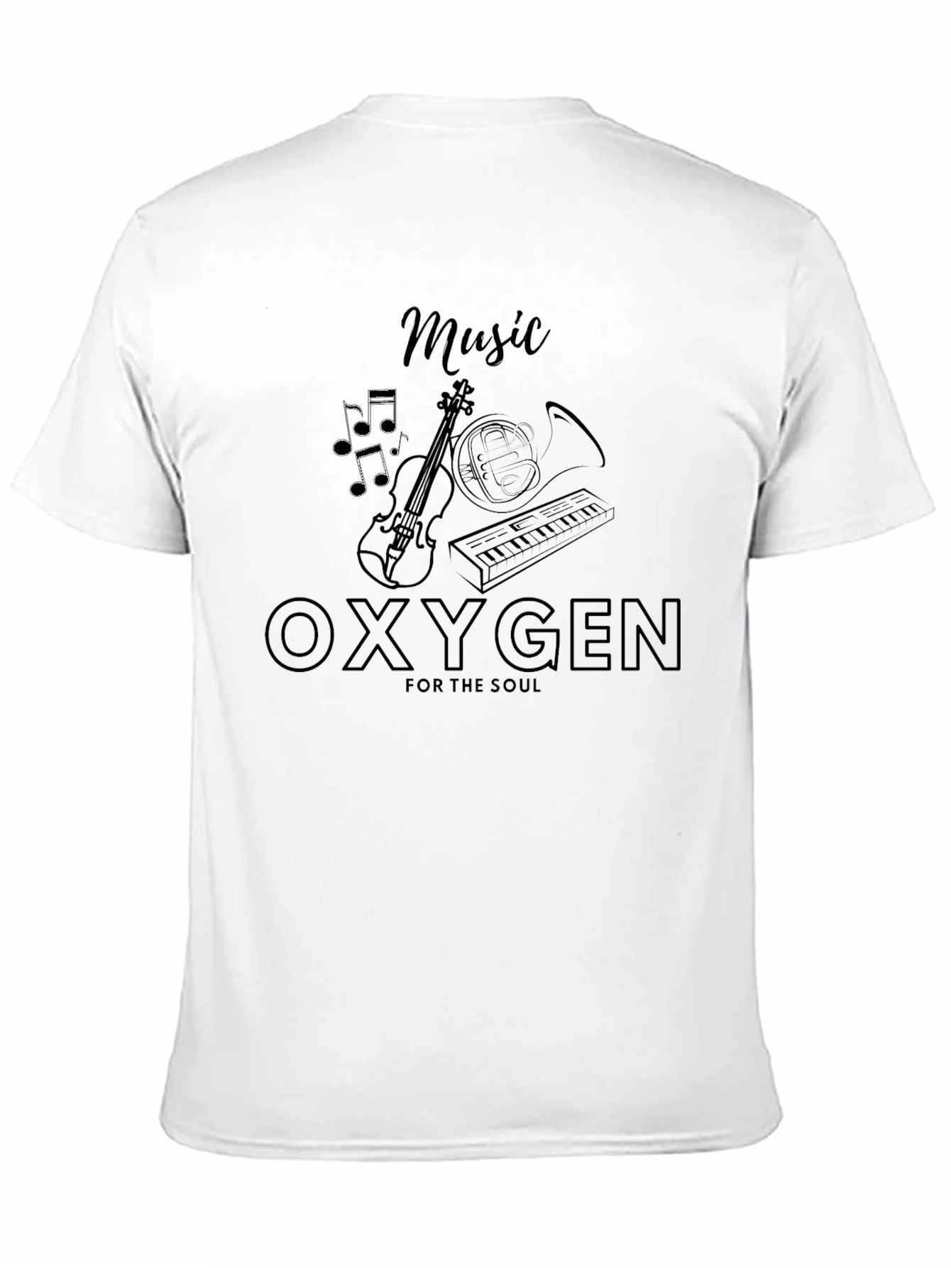 Black Music is Oxygen T-Shirt - Black Graphic Tee view 11