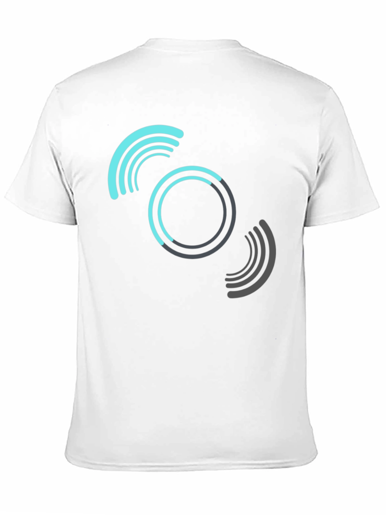 Black Abstract Graphic Print Black T-Shirt view 11