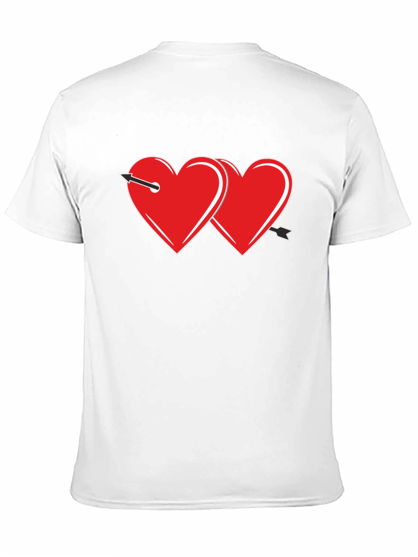 Black Heart Arrow Graphic Tee - Black Cotton Casual Shirt view 11