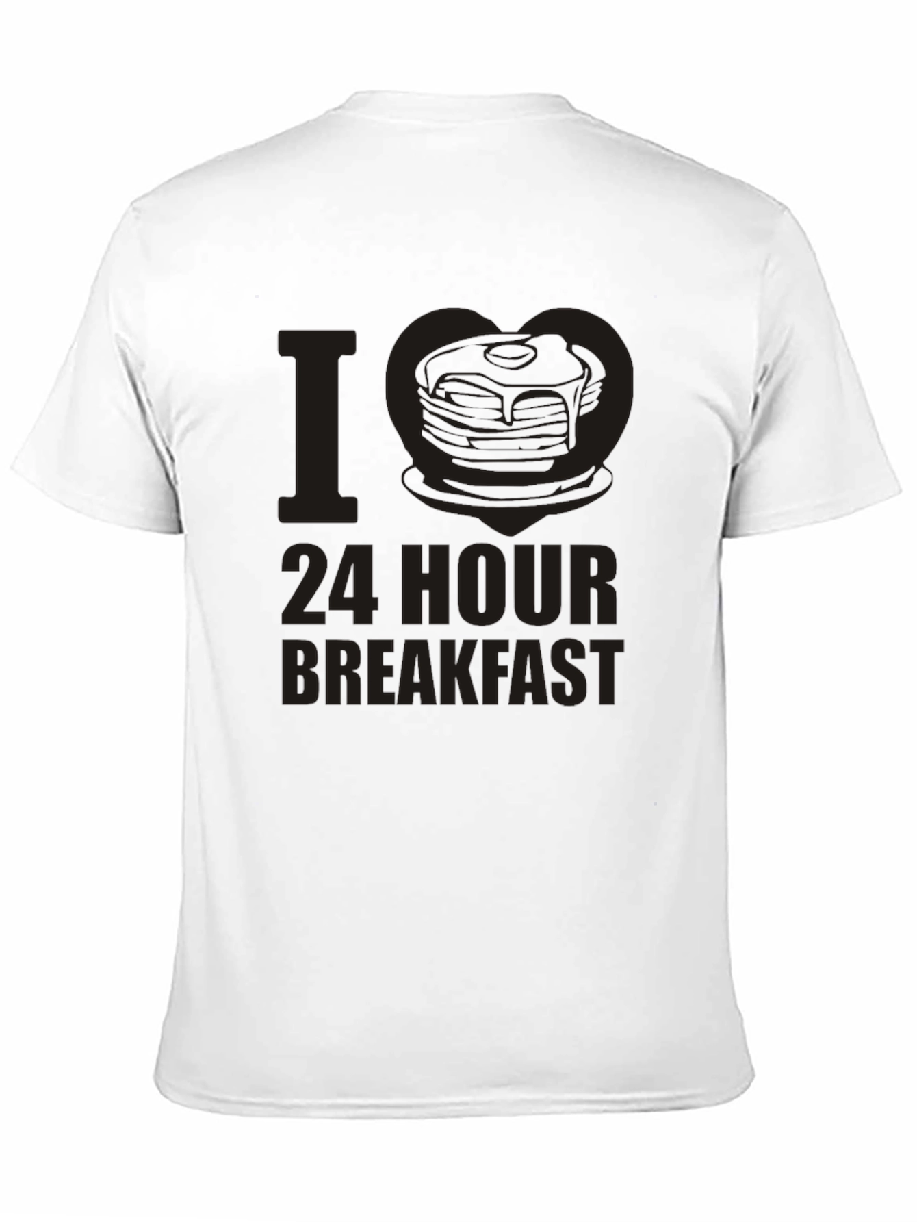 Black I Love 24 Hour Breakfast T-Shirt view 11