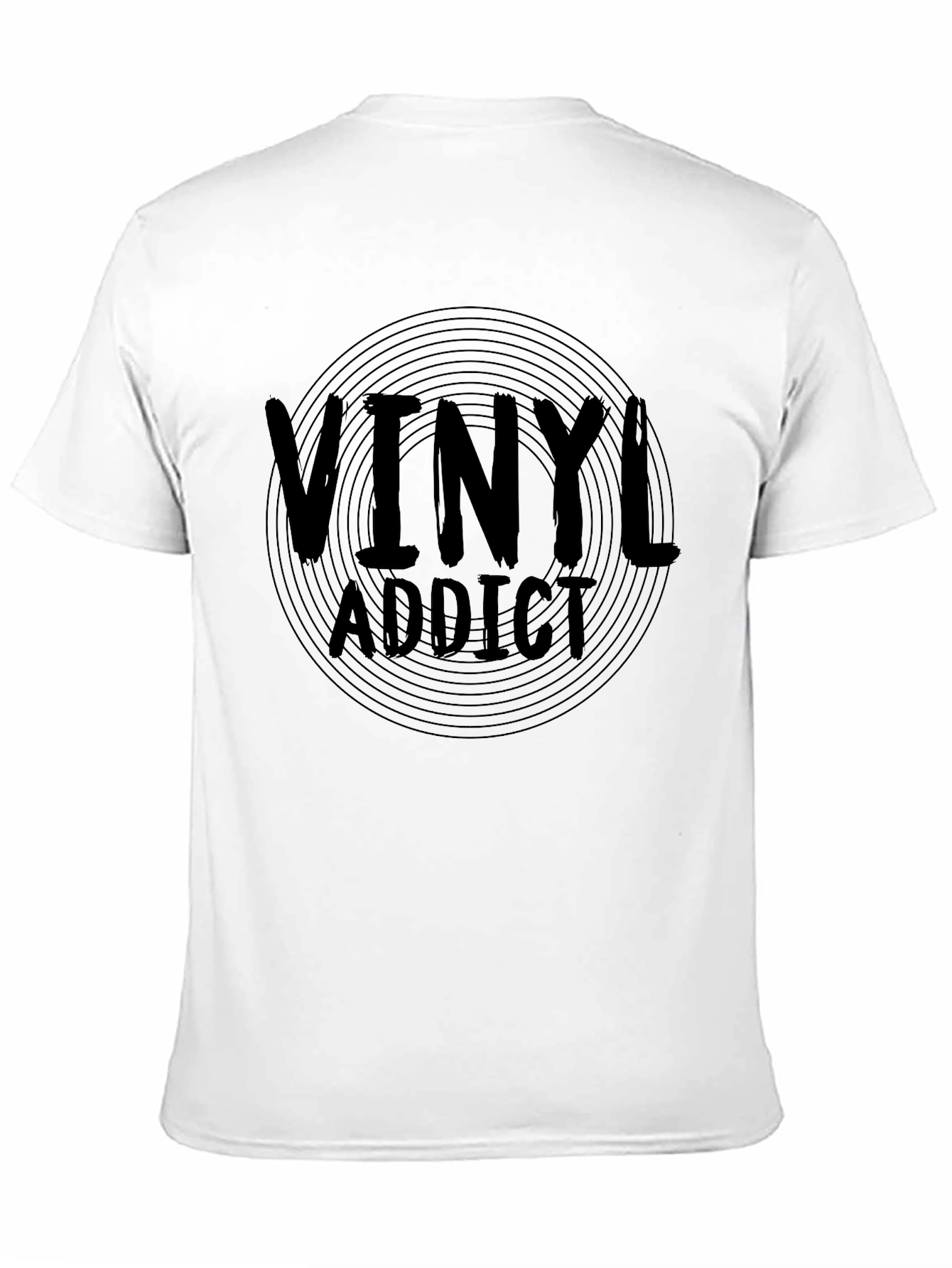 Black Vinyl Addict Graphic T-Shirt - Music Lover Tee view 11