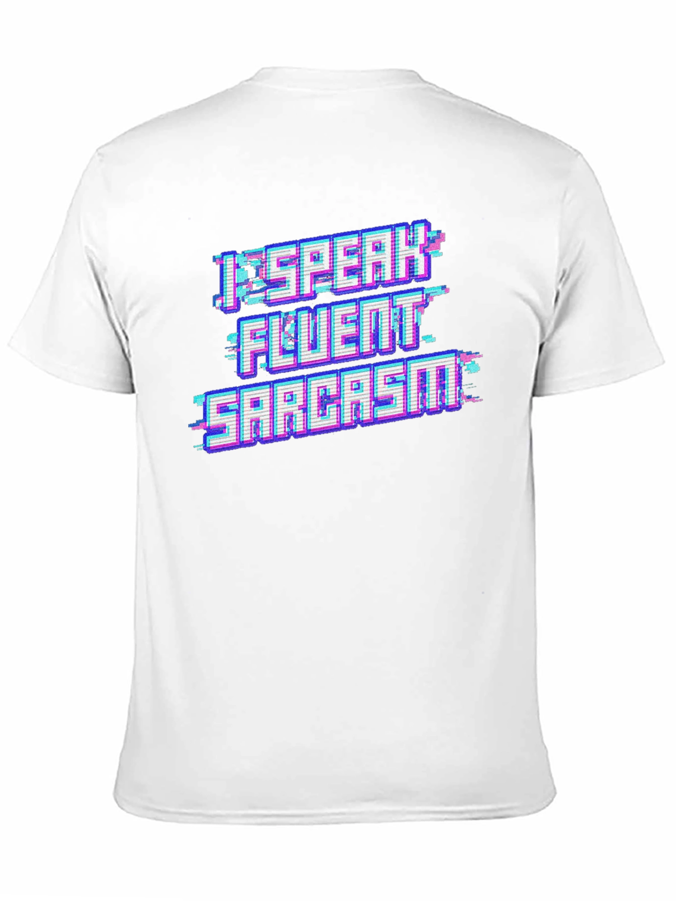 Black I Speak Fluent Sarcasm Black T-Shirt view 11