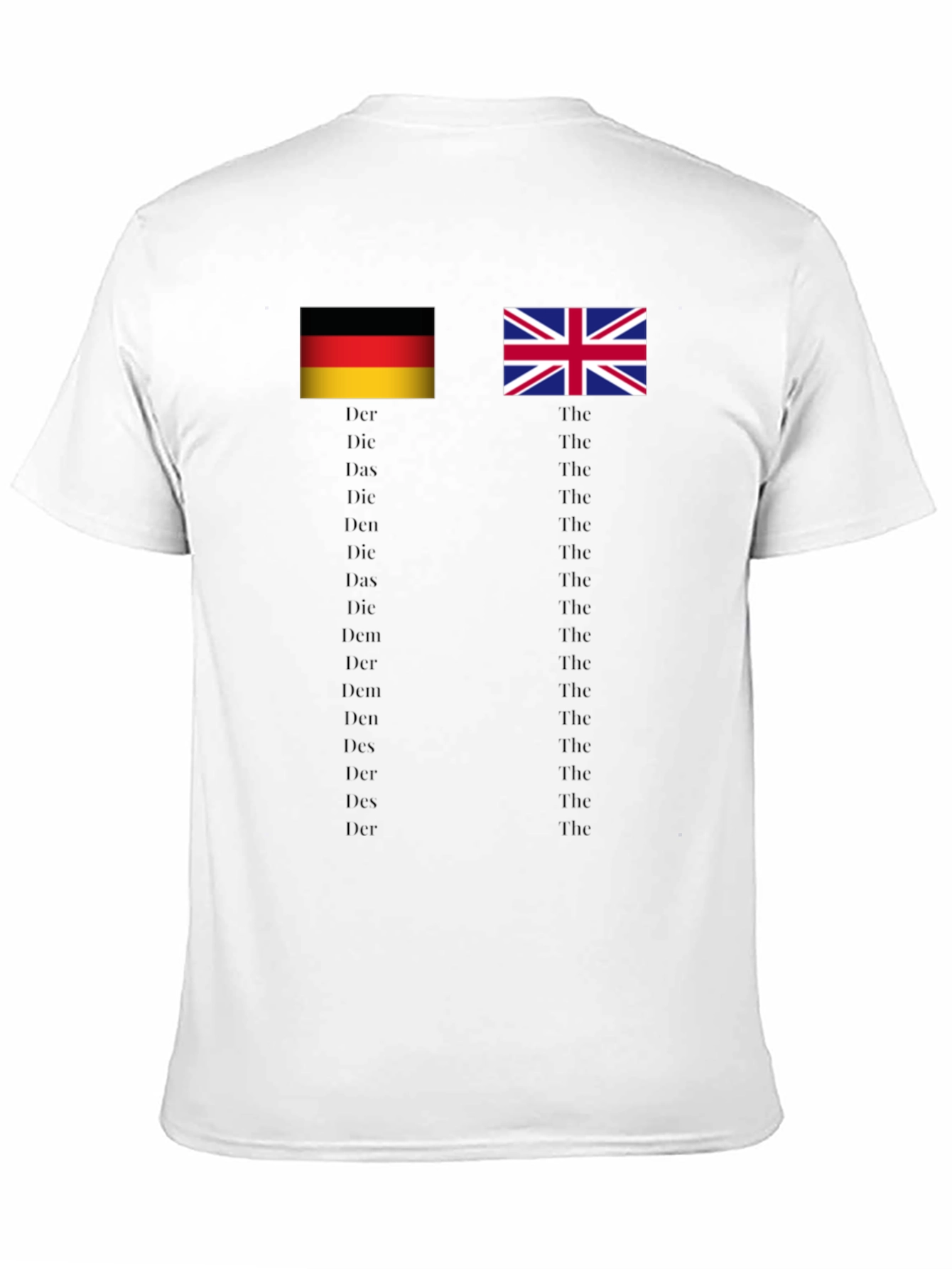 Black Funny German English Grammar T-Shirt view 11