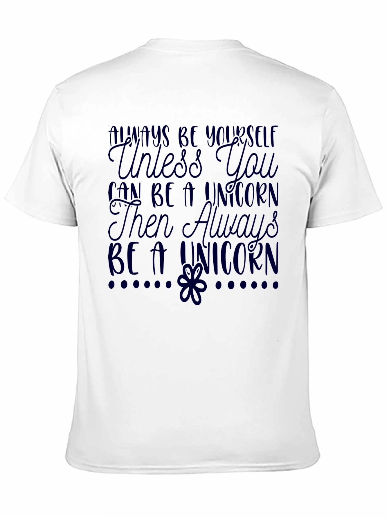 Black Unicorn Graphic T-Shirt - Always Be Yourself Tee view 11