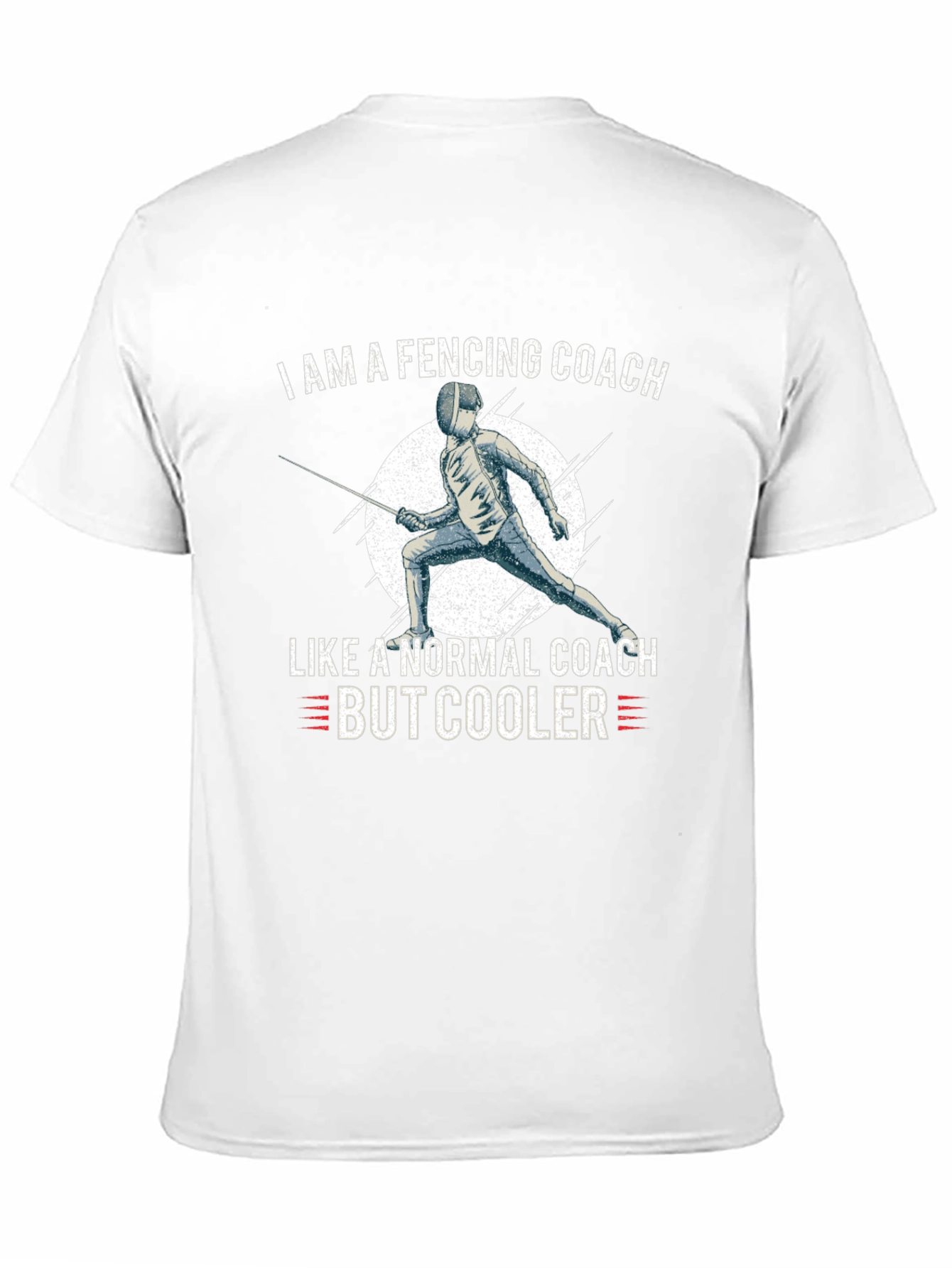 Black Fencing Coach T-Shirt - Cool Coach Apparel view 11