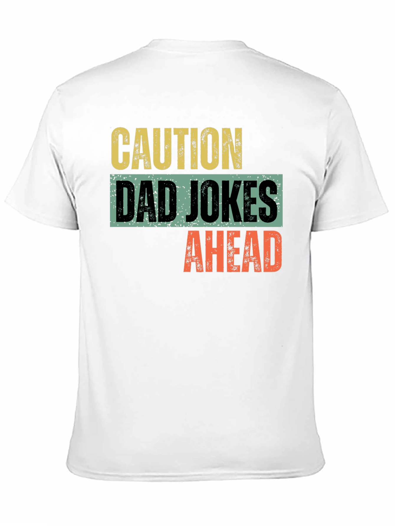 Black Caution Dad Jokes Ahead Graphic T-Shirt view 11