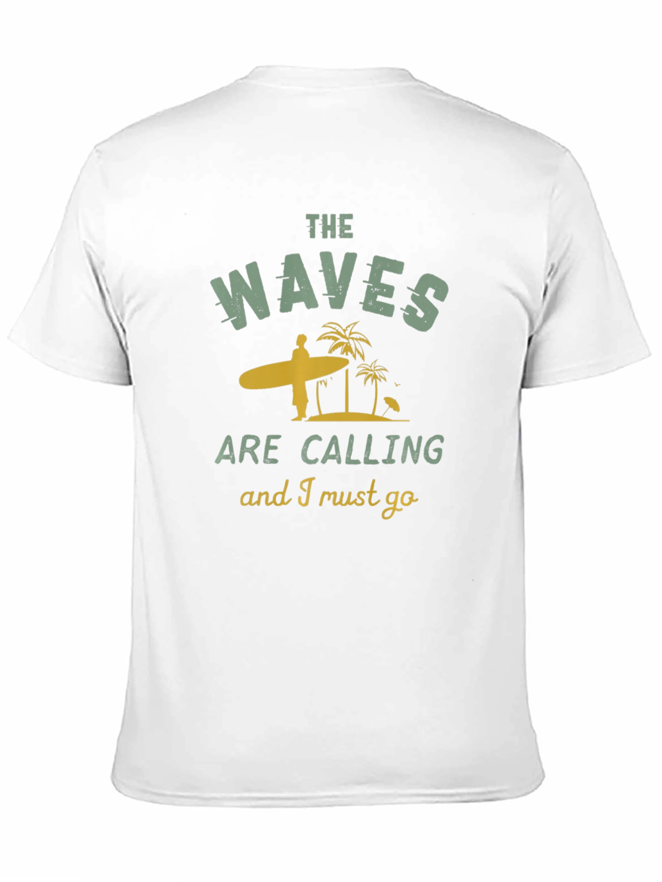 Black The Waves Are Calling T-Shirt view 11