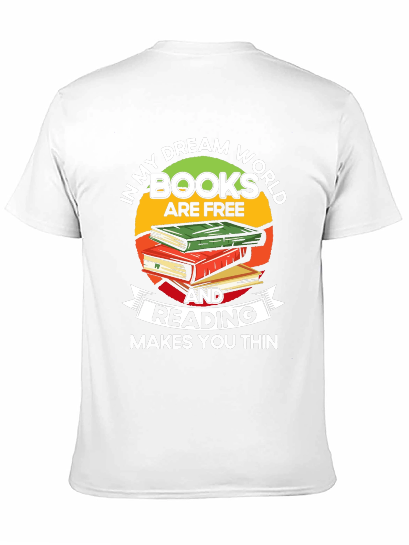 Black Book Lover T-Shirt: Reading Makes You Thin view 11