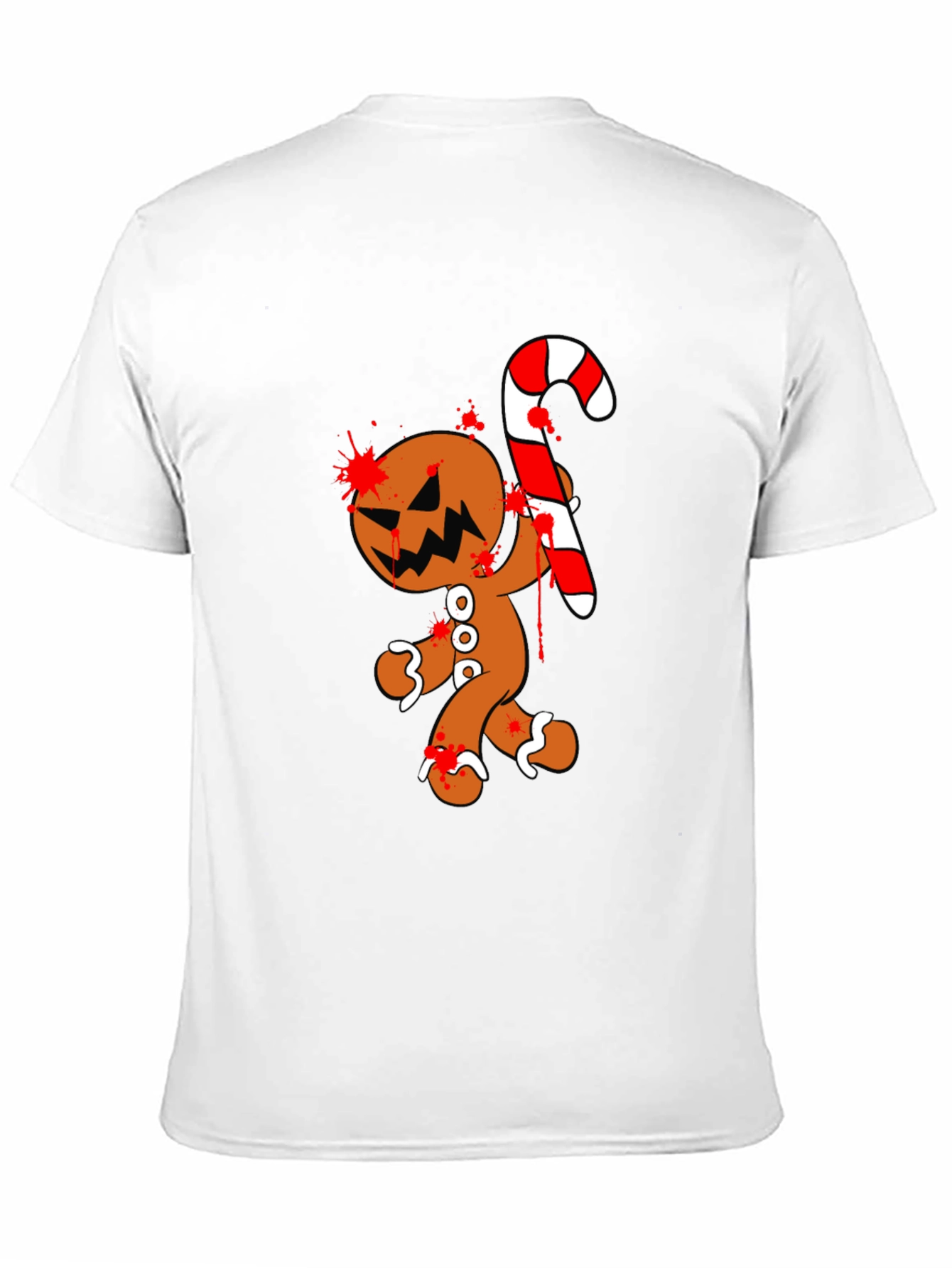 Black Bloody Gingerbread Horror Graphic Tee view 11