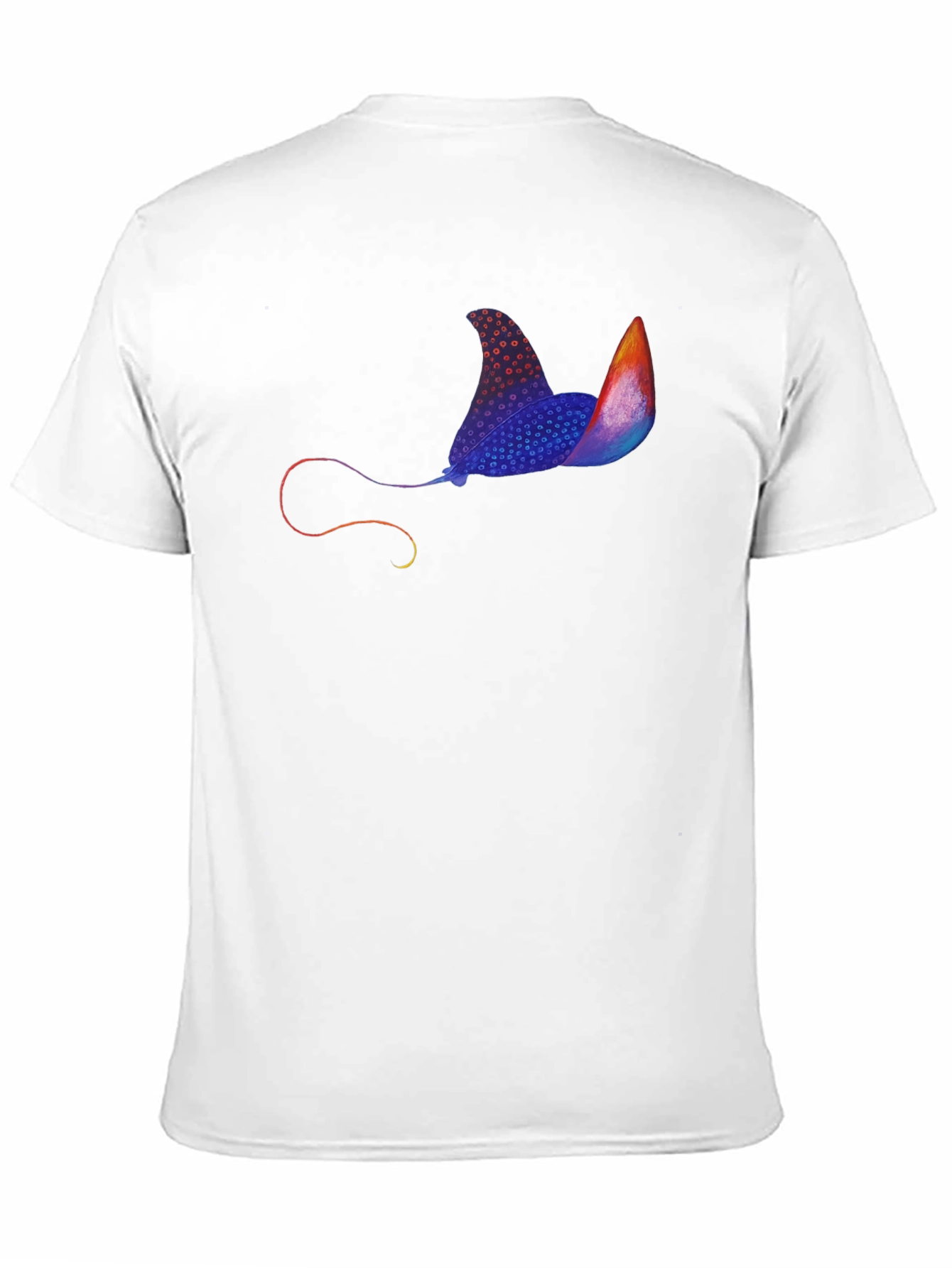 Black Manta Ray Graphic Print Black Tee view 11