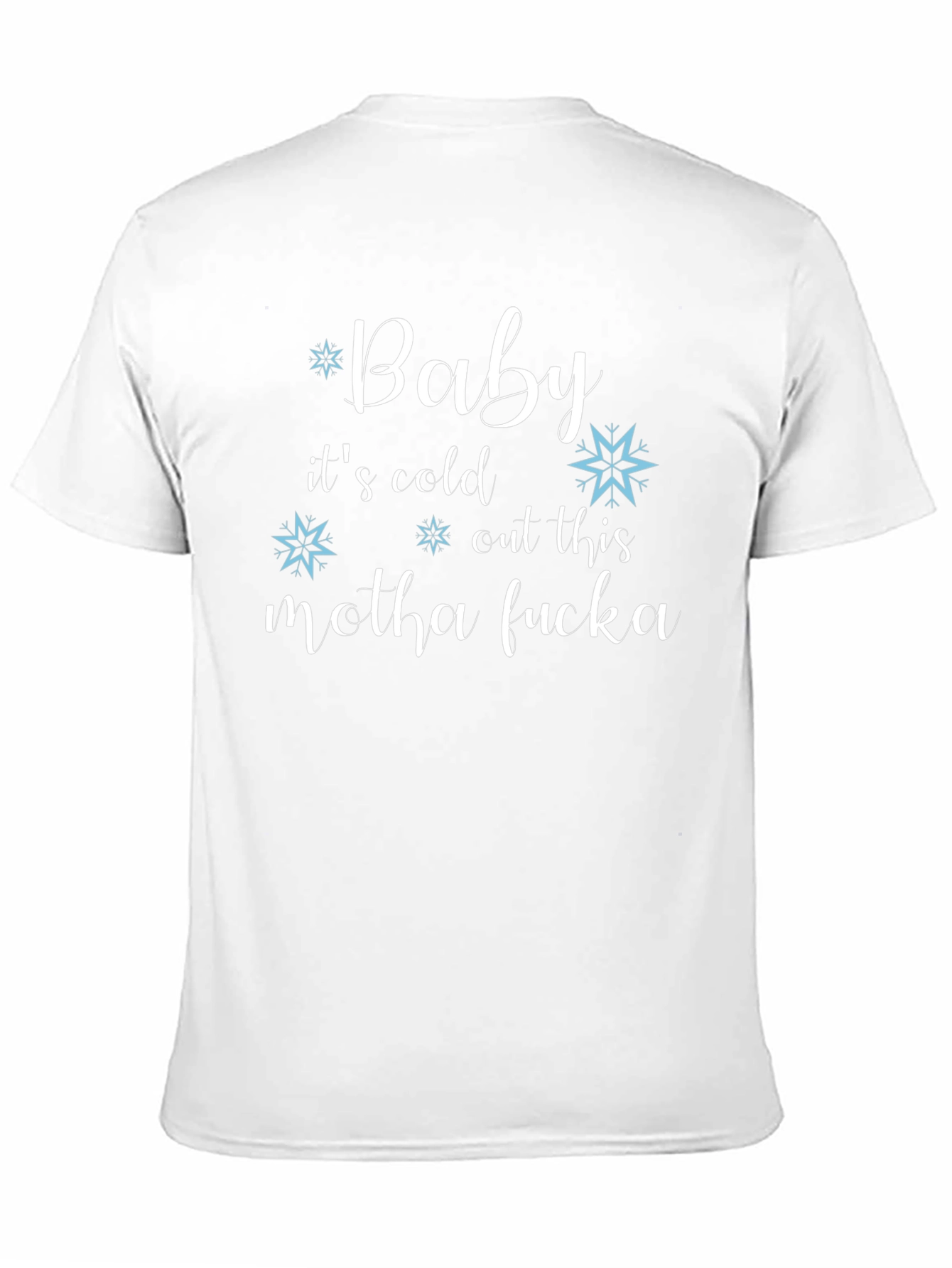 Black Baby It's Cold Funny Winter Graphic T-Shirt view 11