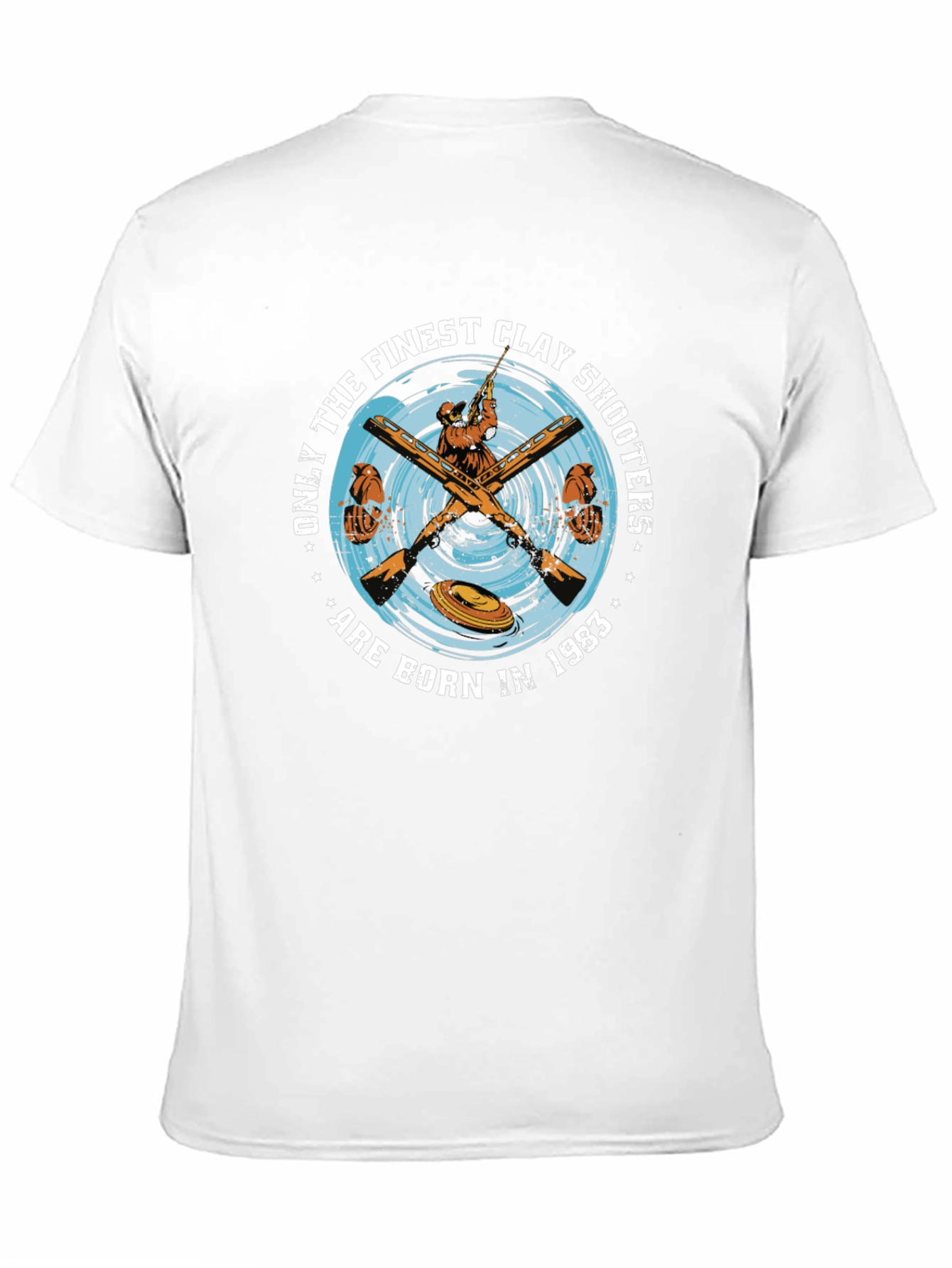 Black Clay Shooters Born in 1983 T-Shirt view 11