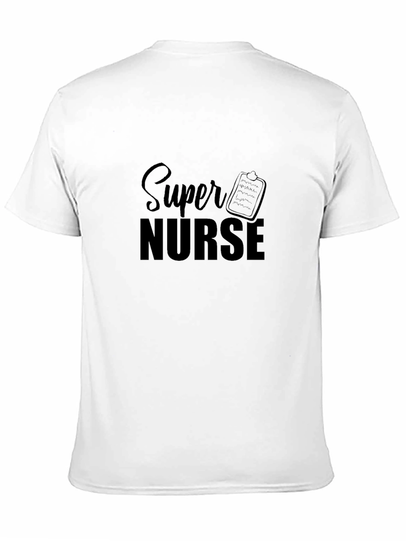 Black Super Nurse Black T-Shirt for Medical Professionals view 11