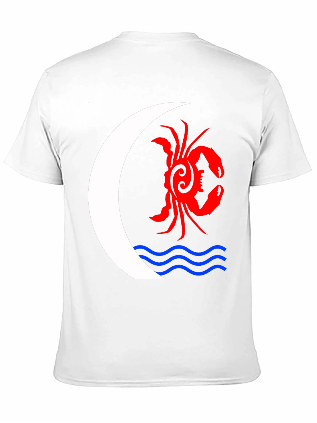 Black Tribal Crab Moon T-Shirt - Unique Graphic Tee view 11