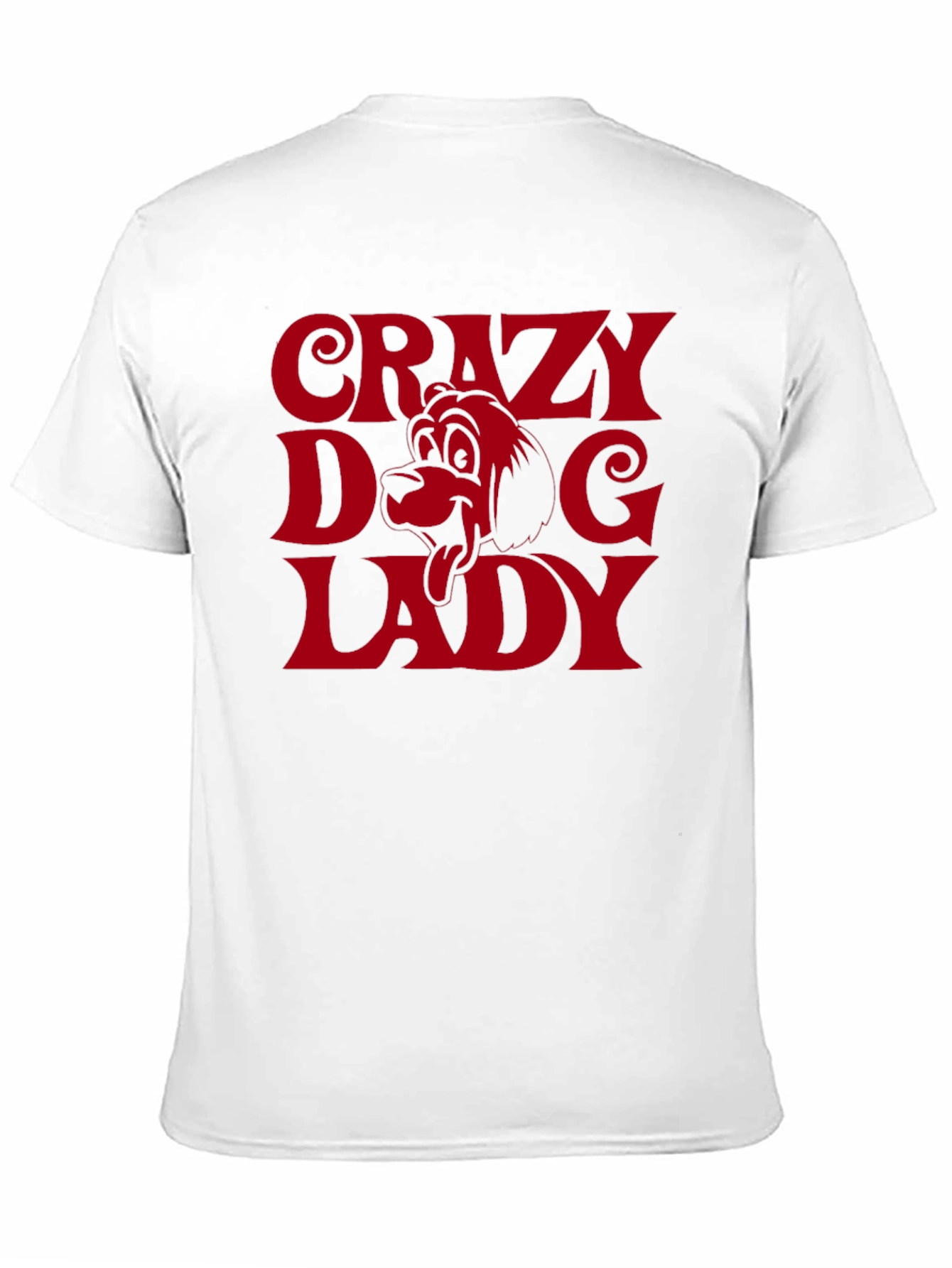 Black Crazy Dog Lady Graphic Tee - Novelty T-Shirt view 11