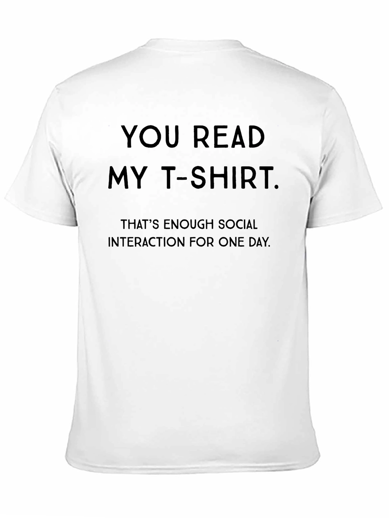 Black Funny Social Interaction T-Shirt view 11
