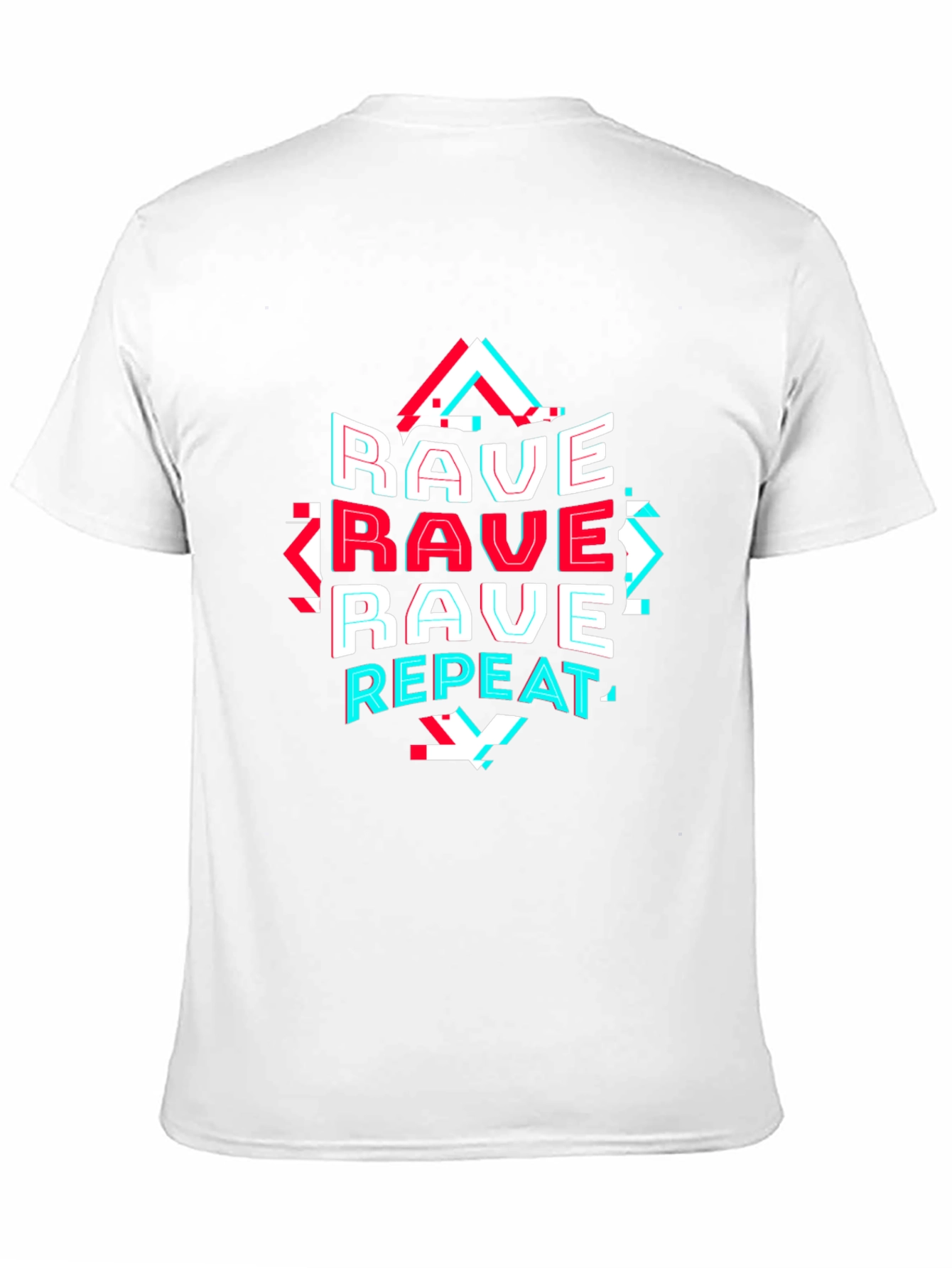 Black Rave Repeat Graphic Tee - EDM Festival Shirt view 11