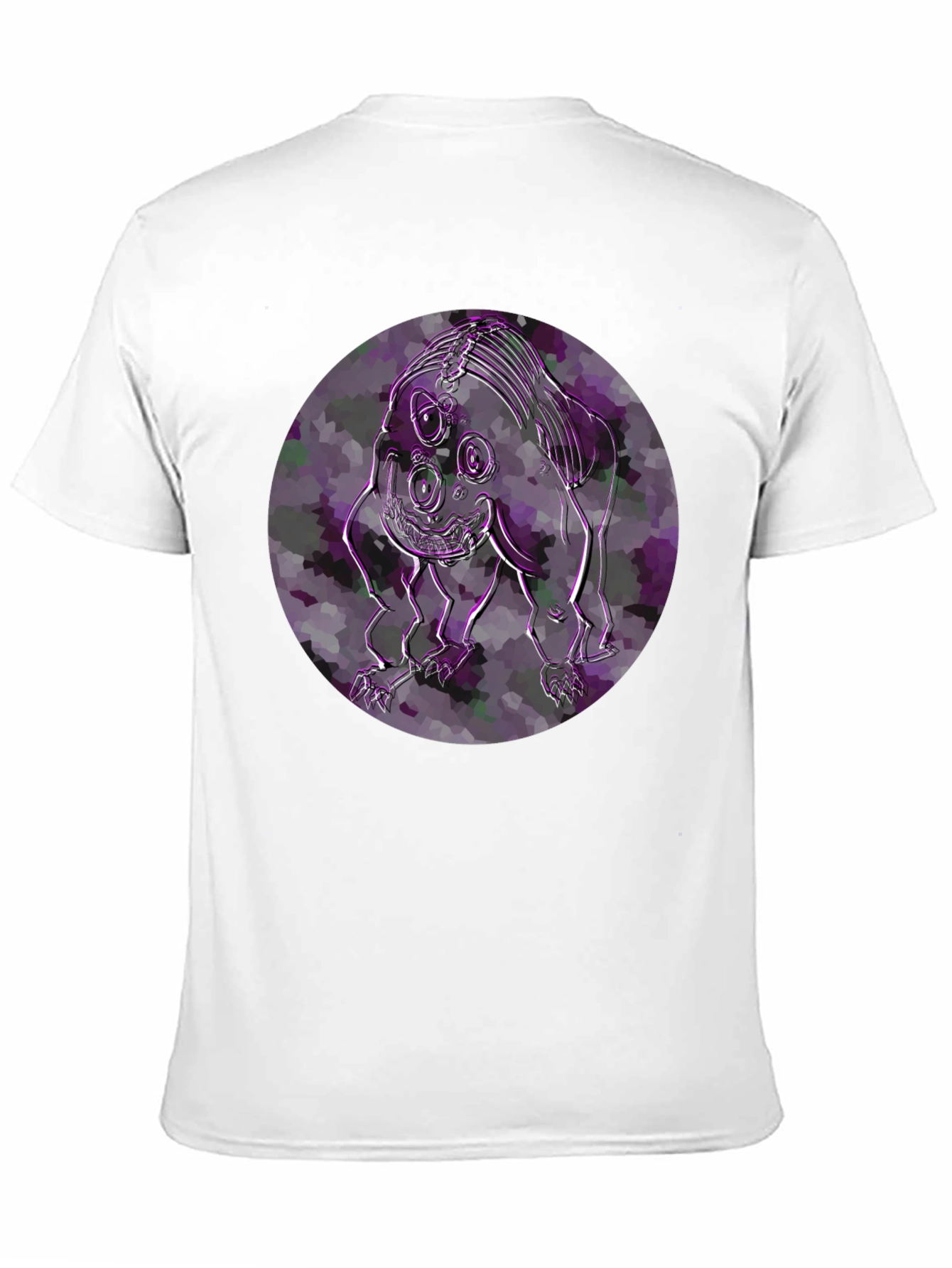 Black Abstract Creature Graphic T-Shirt - Modern Art Tee view 11