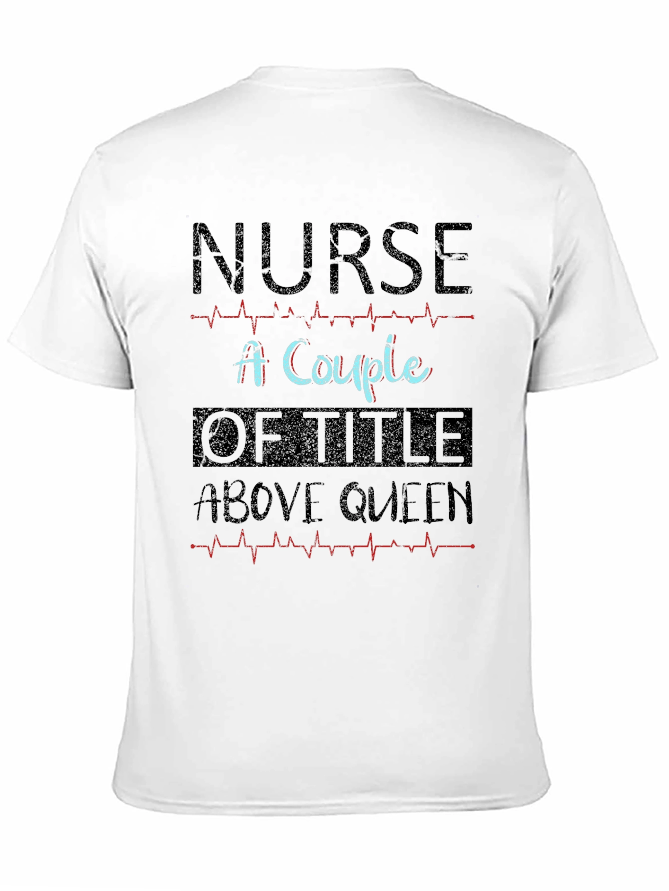 Black Nurse Above Queen Black T-Shirt view 11