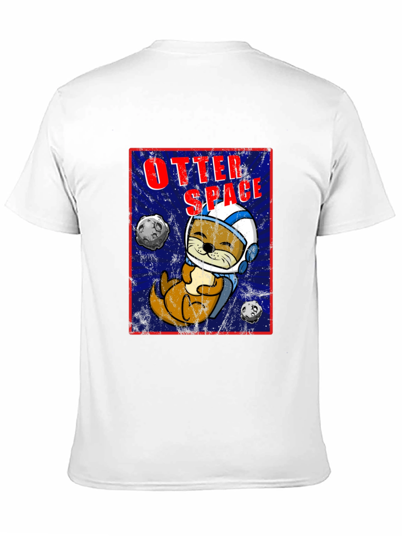 Black Otter Space Graphic T-Shirt - Funny Animal Tee view 11