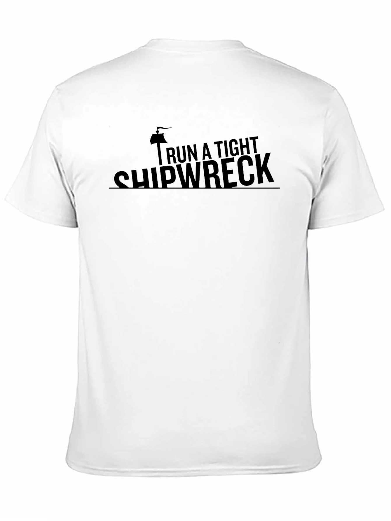 Black Run a Tight Shipwreck Black Graphic Tee view 11
