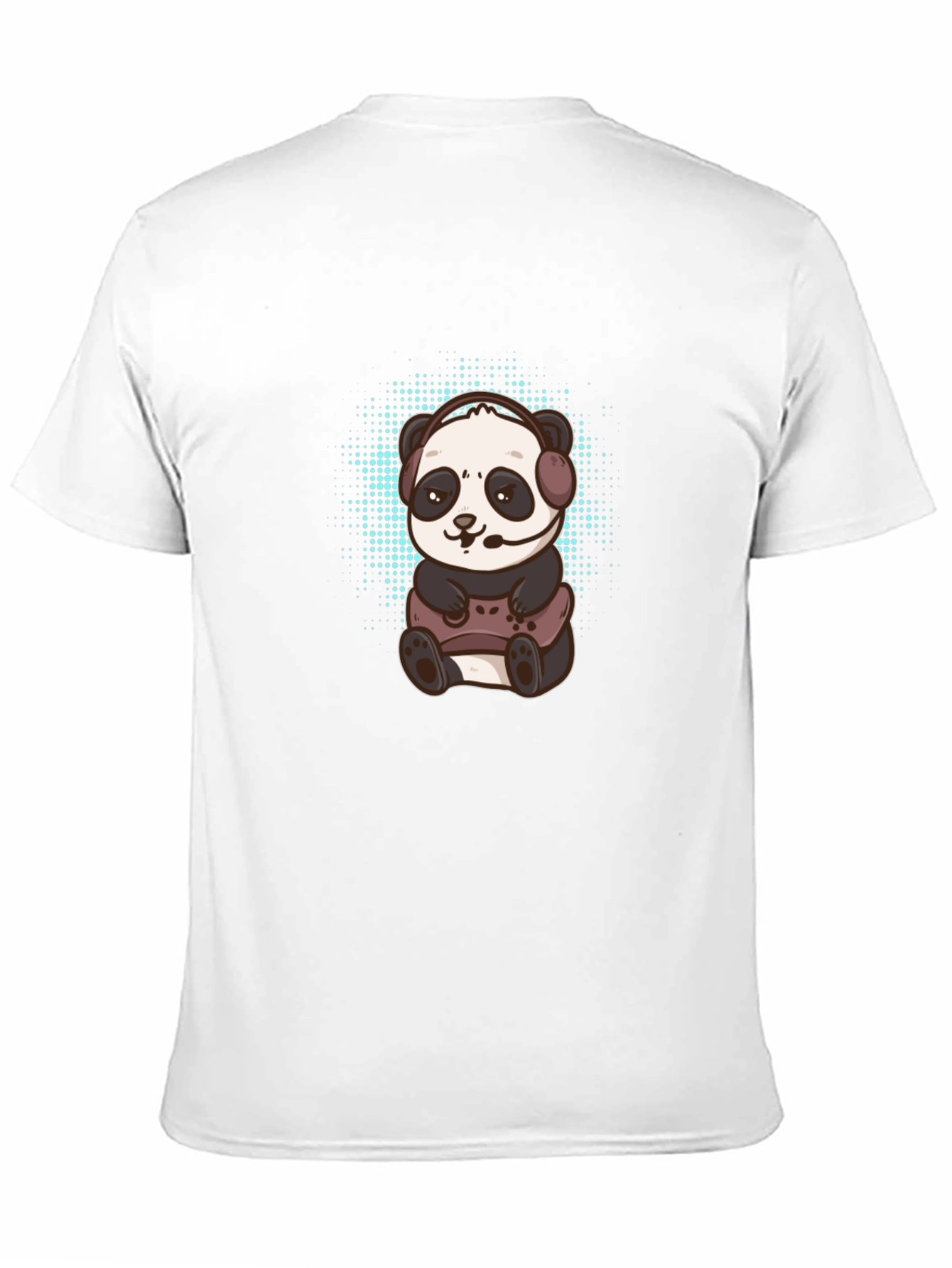 Black Gamer Panda Graphic Tee - Black Cotton T-Shirt view 11
