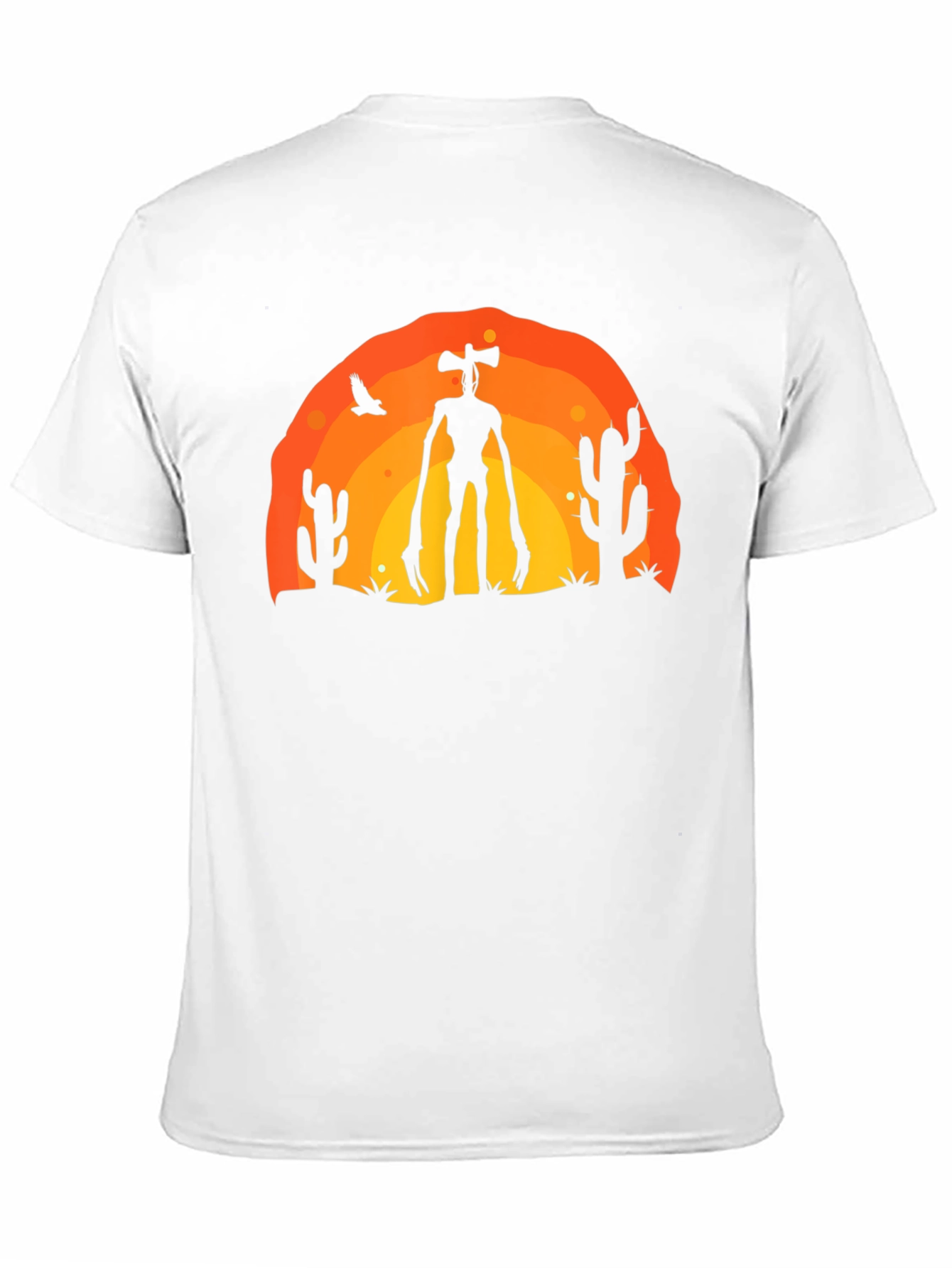 Black Siren Head Desert Graphic T-Shirt view 11