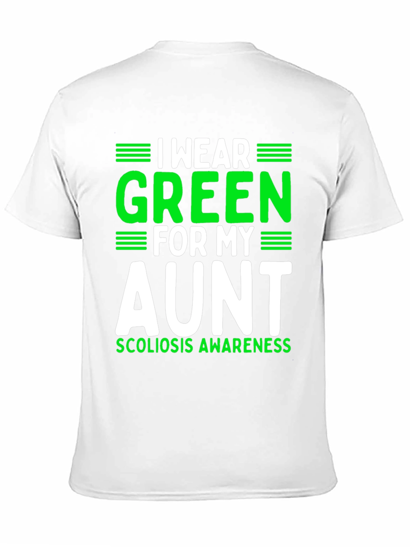 Green Ribbon Scoliosis Awareness T-Shirt - 11