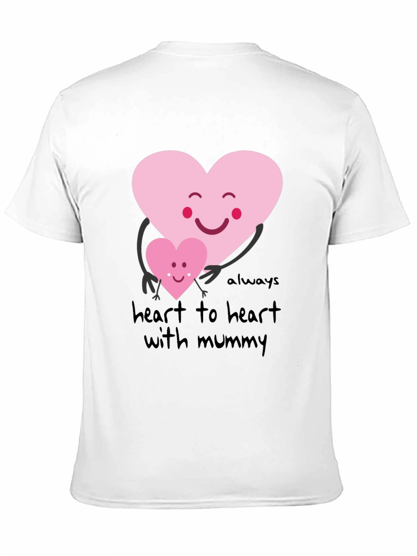 Black Heart to Heart with Mummy Graphic Tee view 11