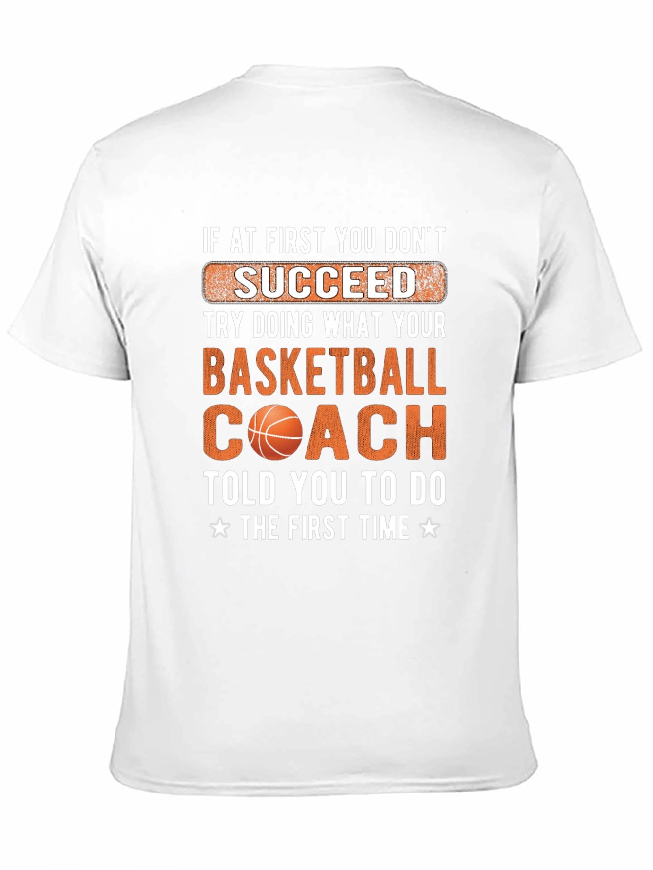 Black Basketball Coach T-Shirt - Succeed Graphic Tee view 11