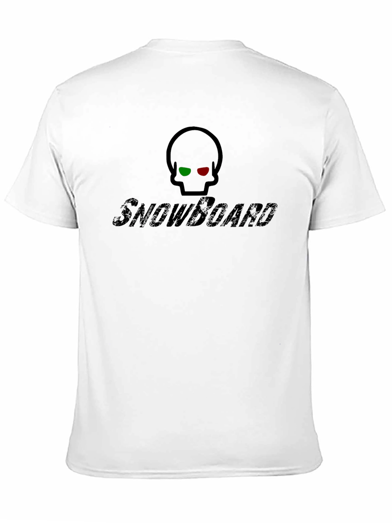 Black Snowboard Skull Graphic Black T-Shirt view 11