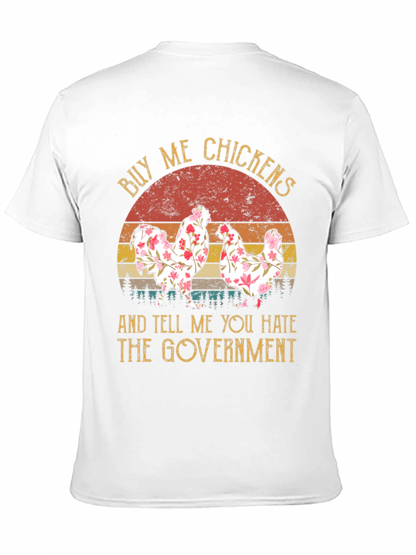 Black Buy Me Chickens Funny Graphic Tee view 11