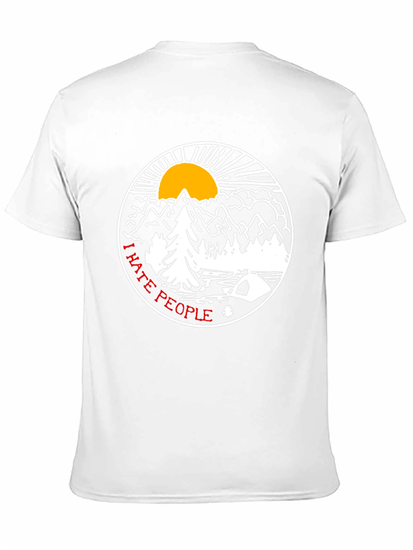 Black I Hate People T-Shirt - Outdoors Graphic Tee view 11