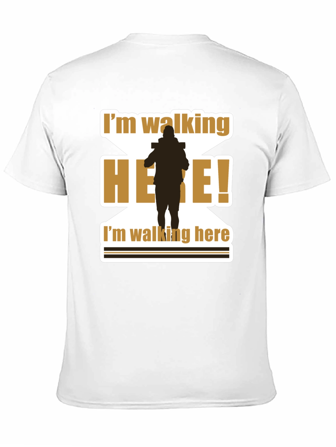 Black I'm Walking Here T-Shirt Funny Movie Quote view 11