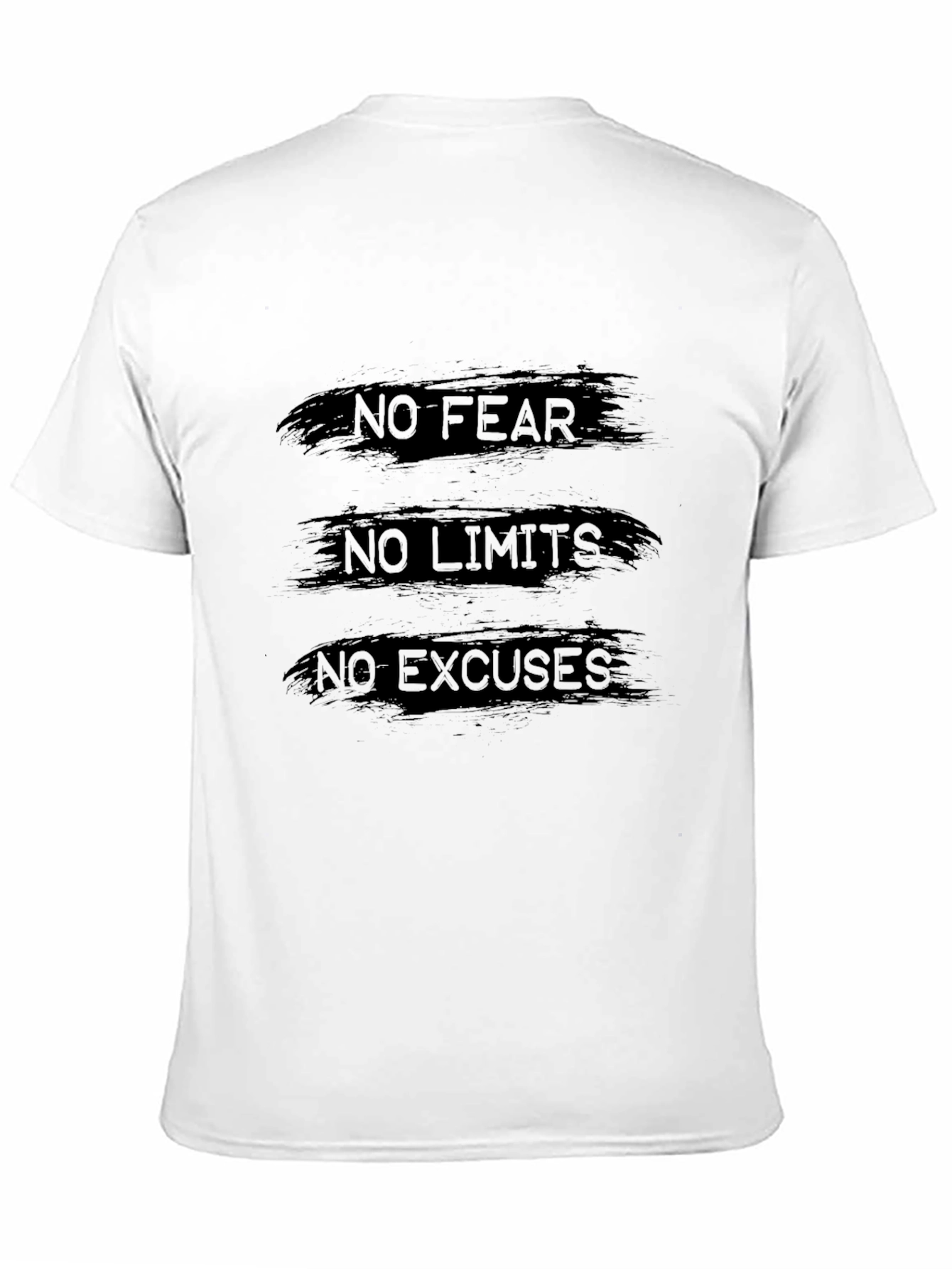 Black Motivational Black Tee: No Fear, No Limits, No Excuses view 11