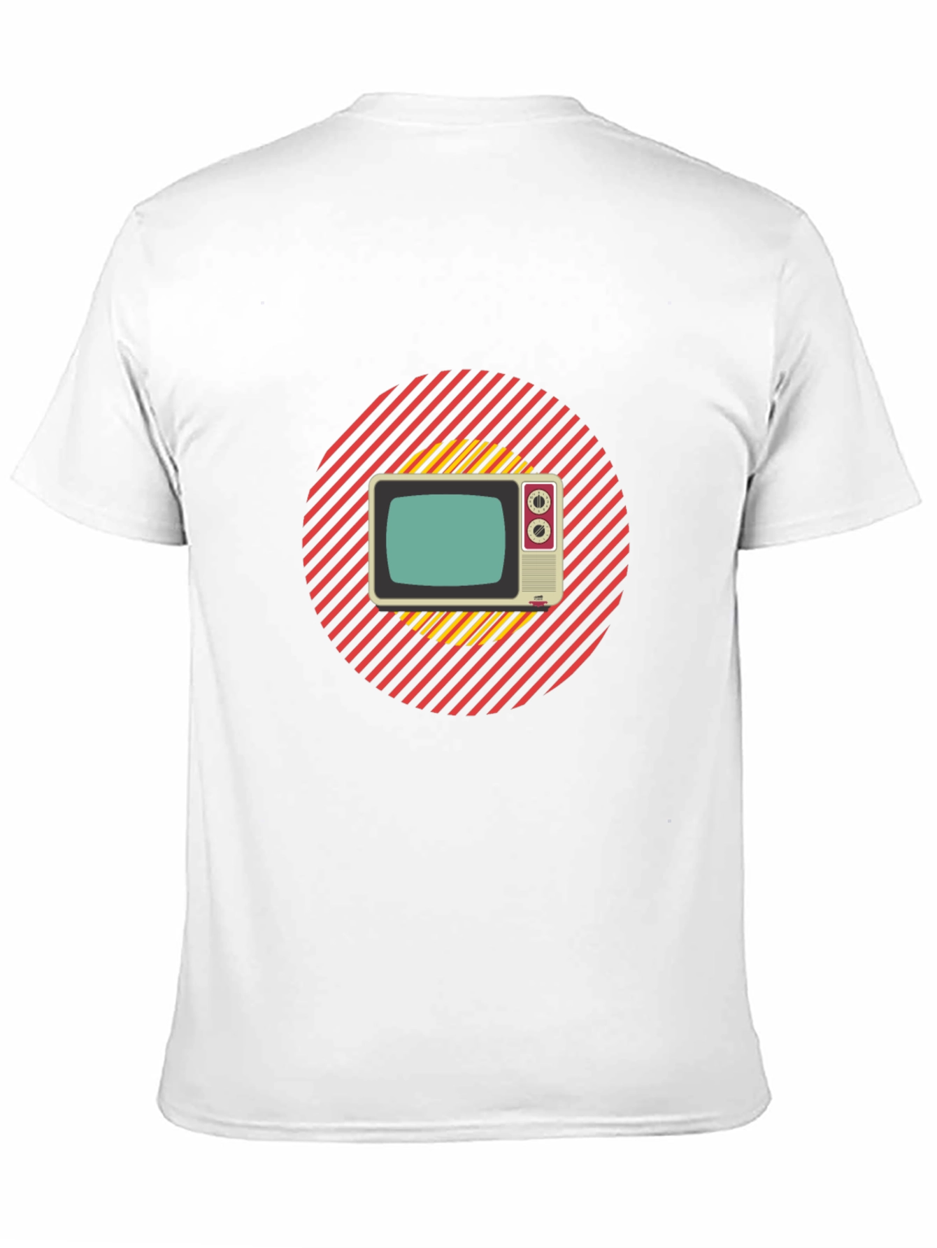 Black Retro TV Graphic T-Shirt - Black Cotton Blend view 11