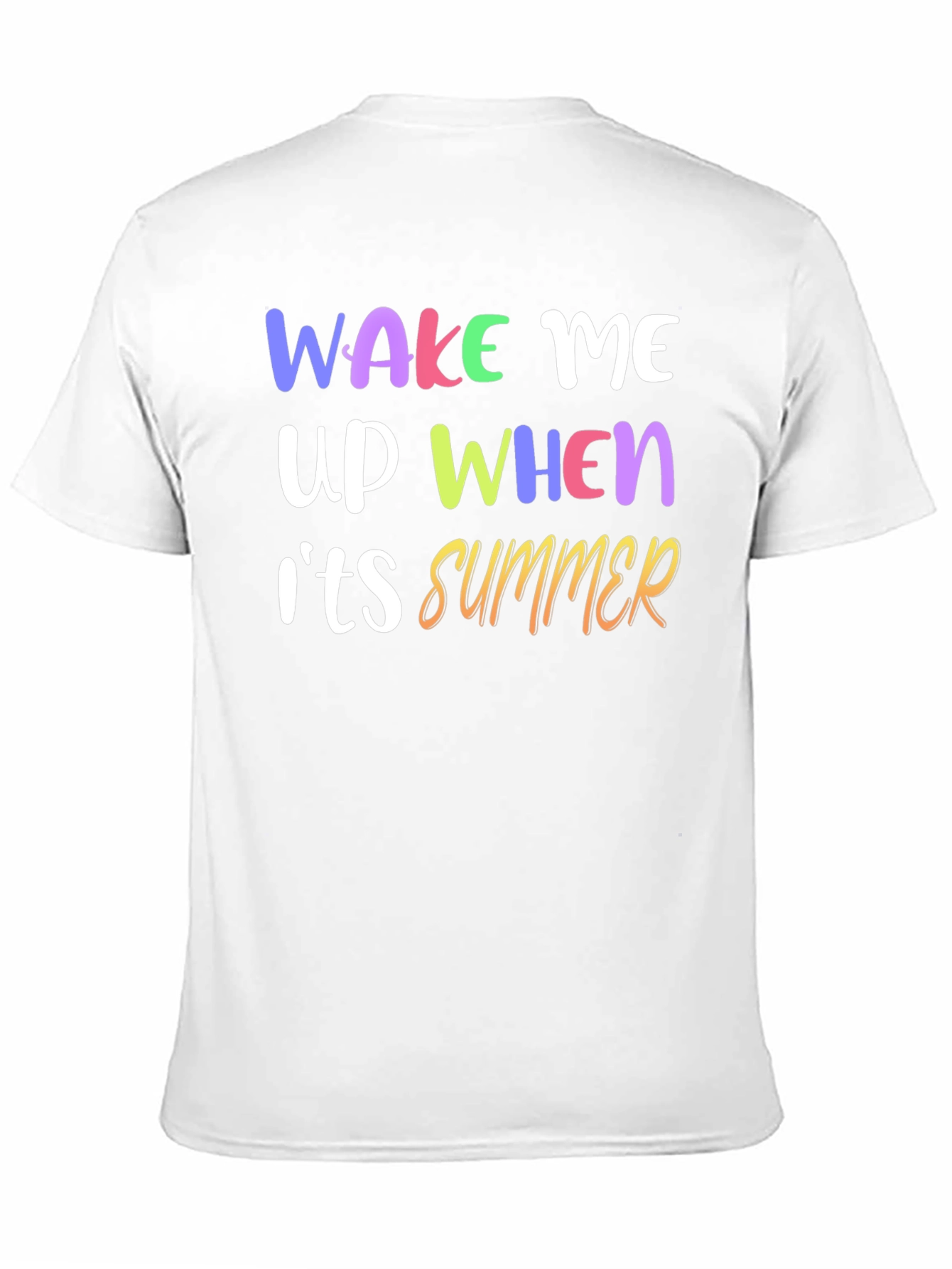 Black Wake Me Up When It's Summer Graphic T-Shirt view 11