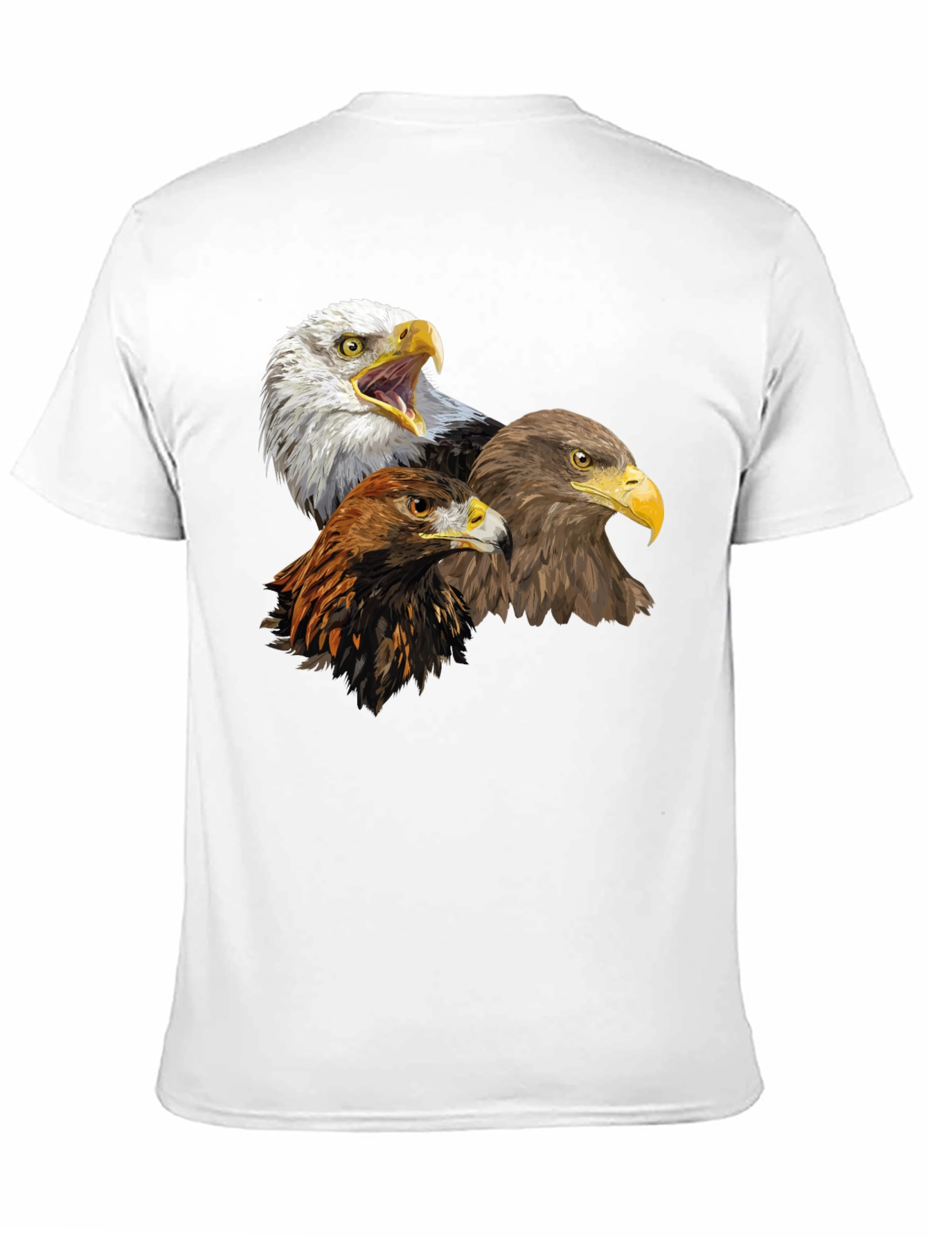 Black Eagle Trio Graphic Tee - Black Cotton Shirt view 11