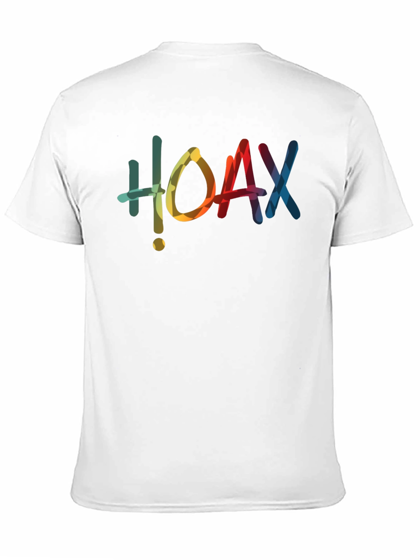 Black HOAX Colorful Graphic Print Men's Black T-Shirt view 11