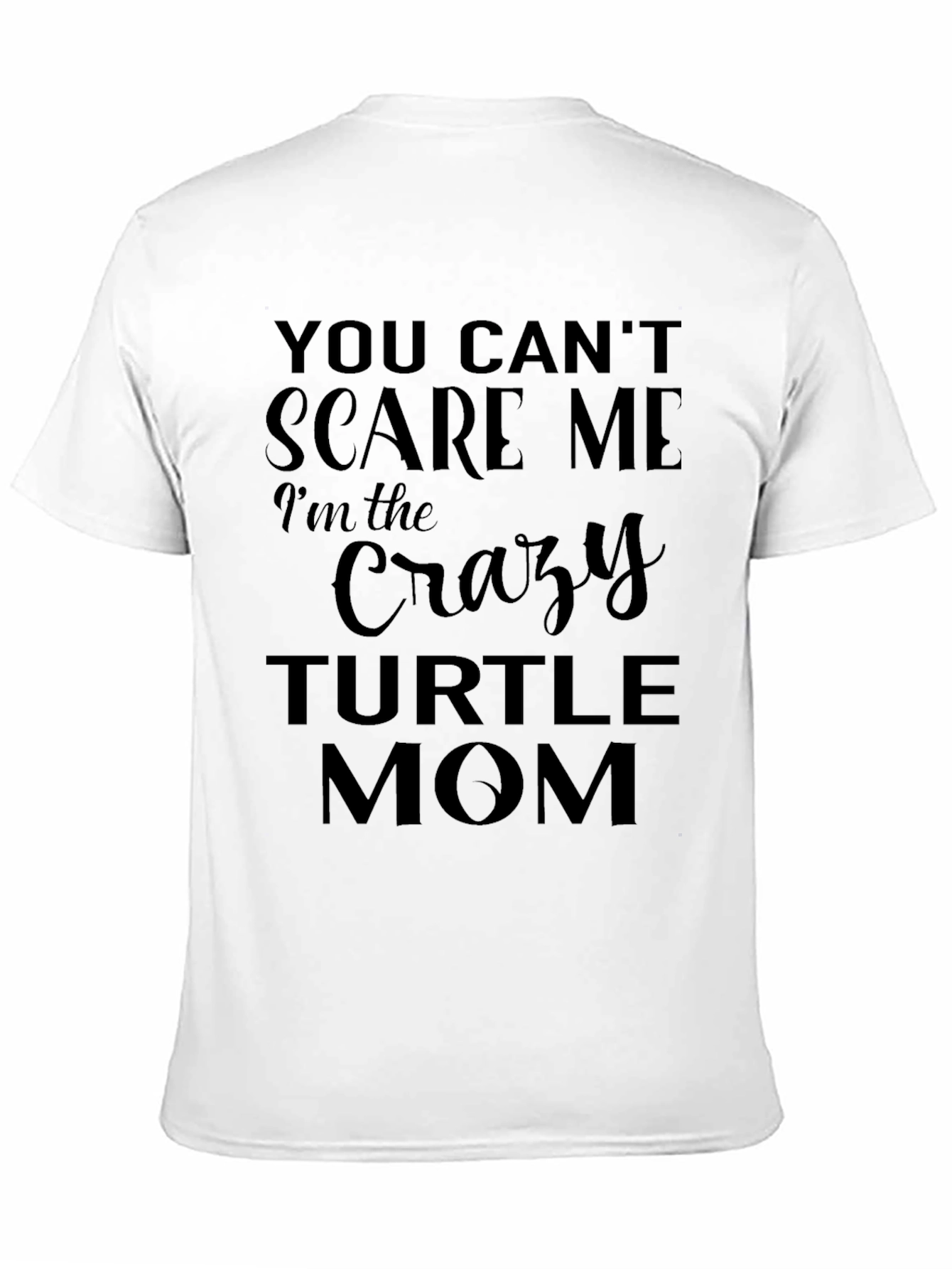 Black Crazy Turtle Mom Graphic Tee - Funny Mother's Day Shirt view 11