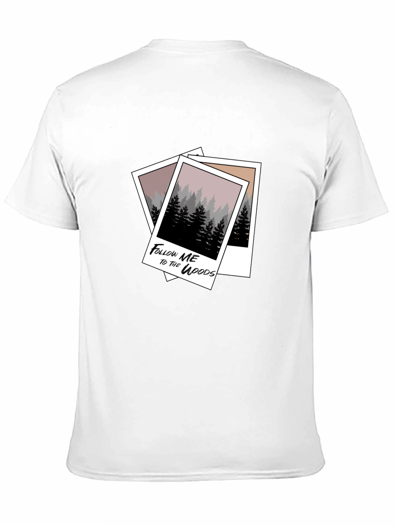 Black Follow Me to the Woods Graphic Tee - Black view 11