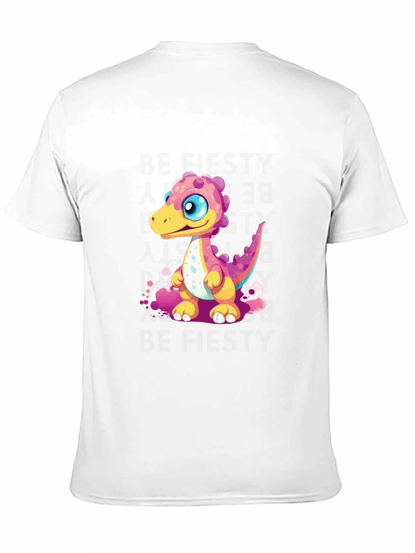 Black Cute Dino Graphic Tee - Black Unisex T-Shirt view 11
