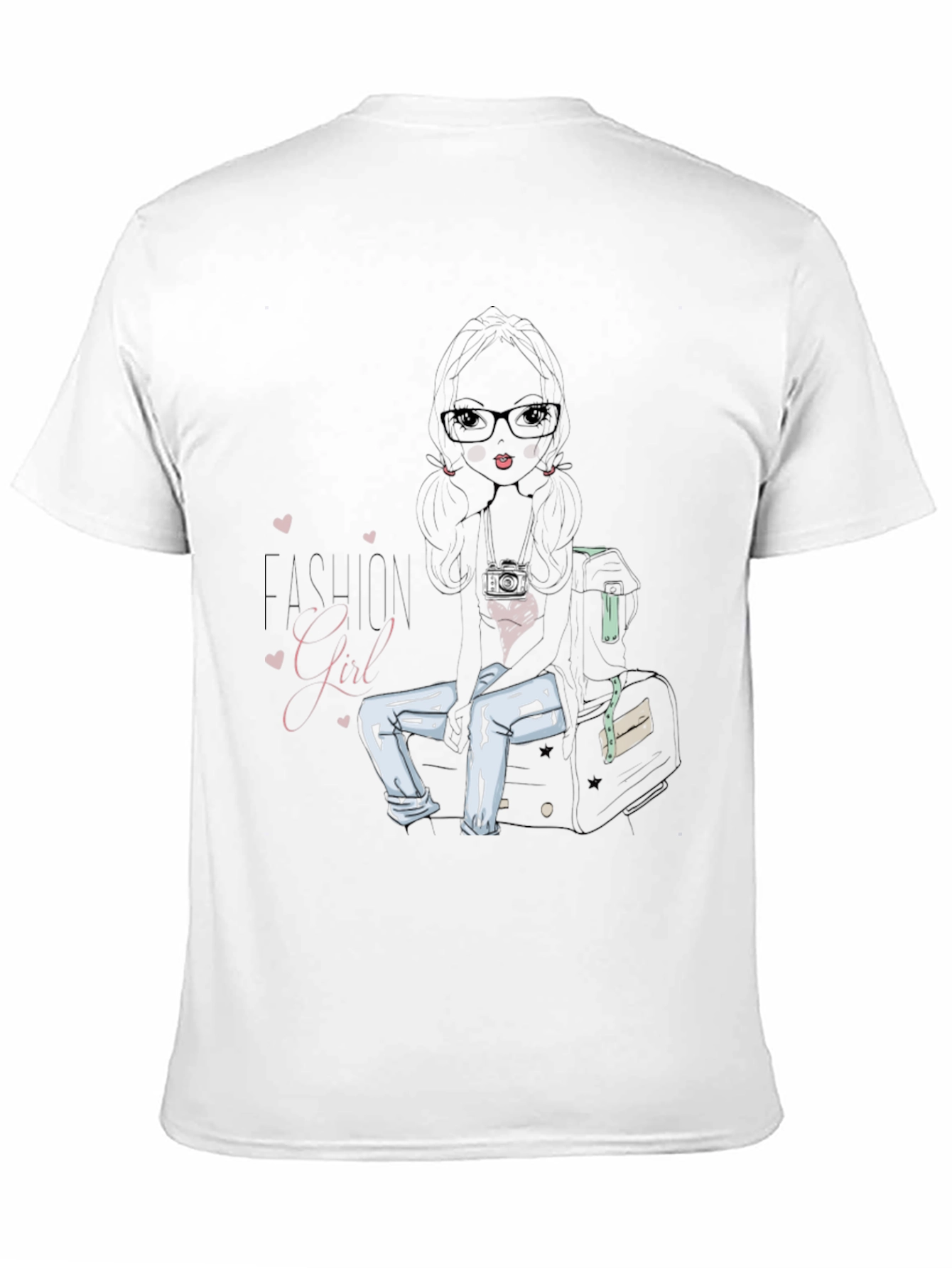 Black Fashion Girl Graphic Print T-Shirt view 11