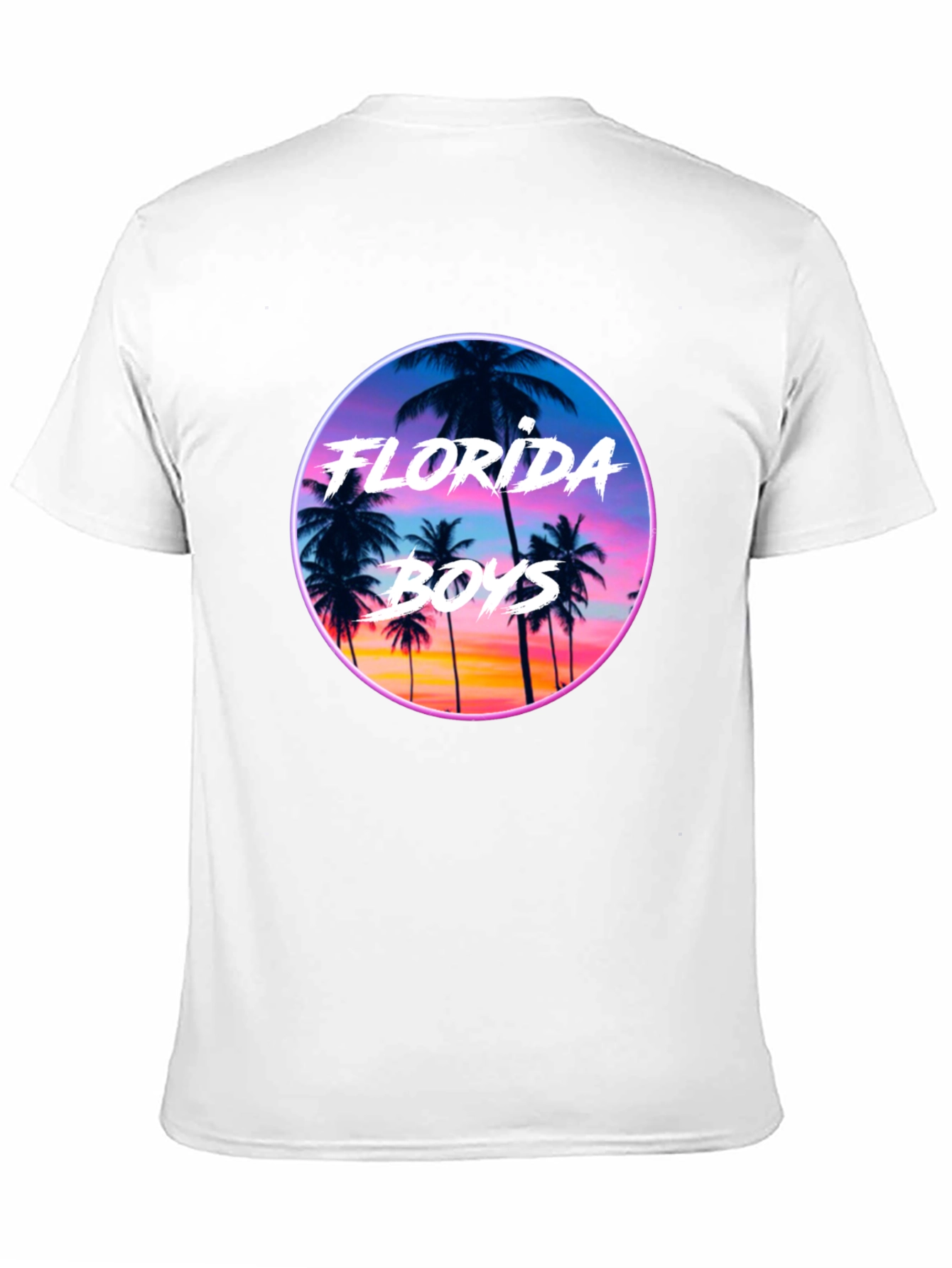 Black Florida Boys Sunset T-Shirt - Retro Palm Tree Tee view 11