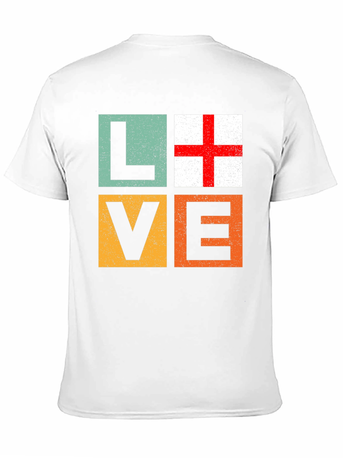 Black Love England Flag T-Shirt - Graphic Tee view 11