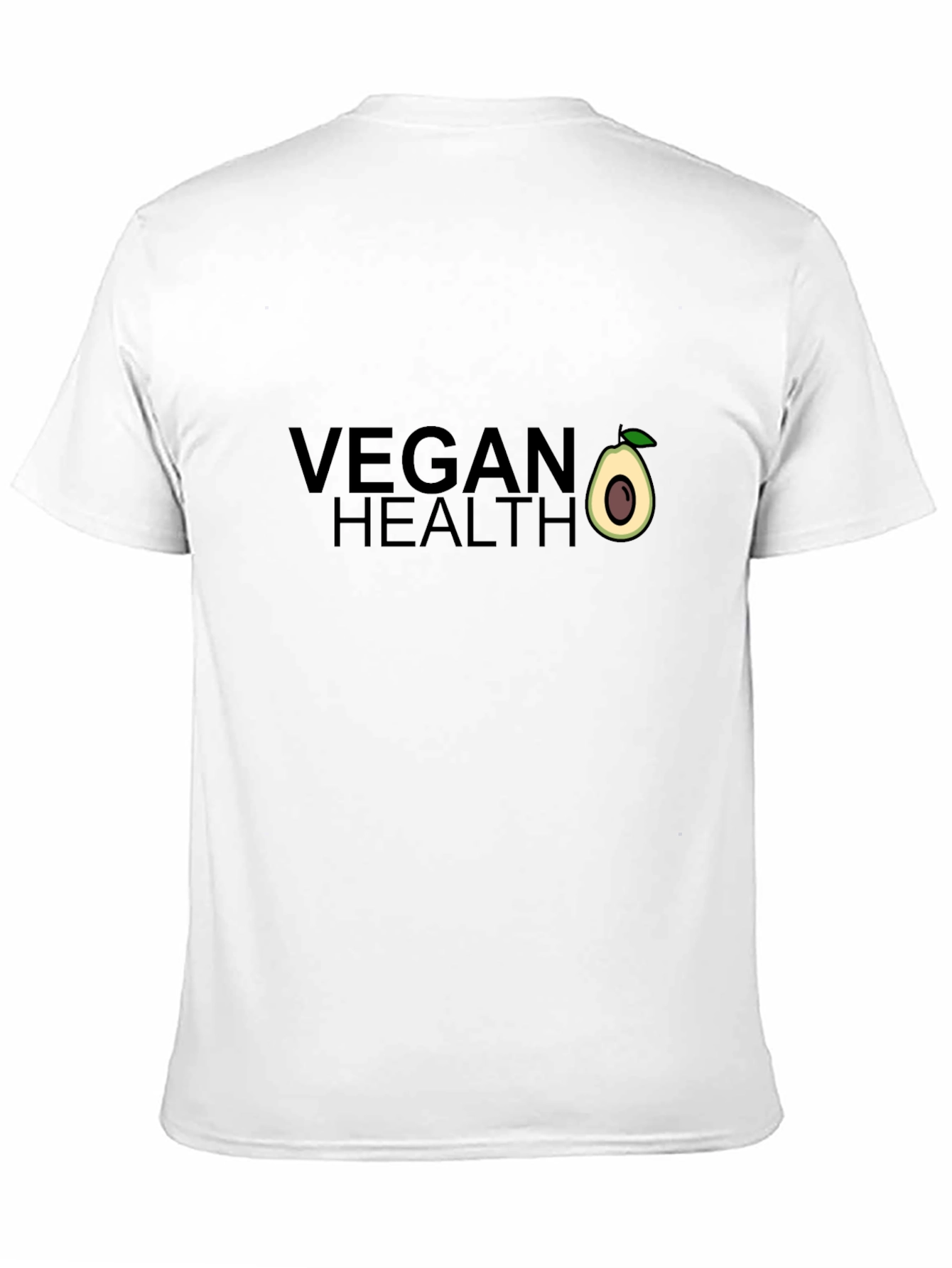 Black Vegan Health Graphic Black T-Shirt view 11