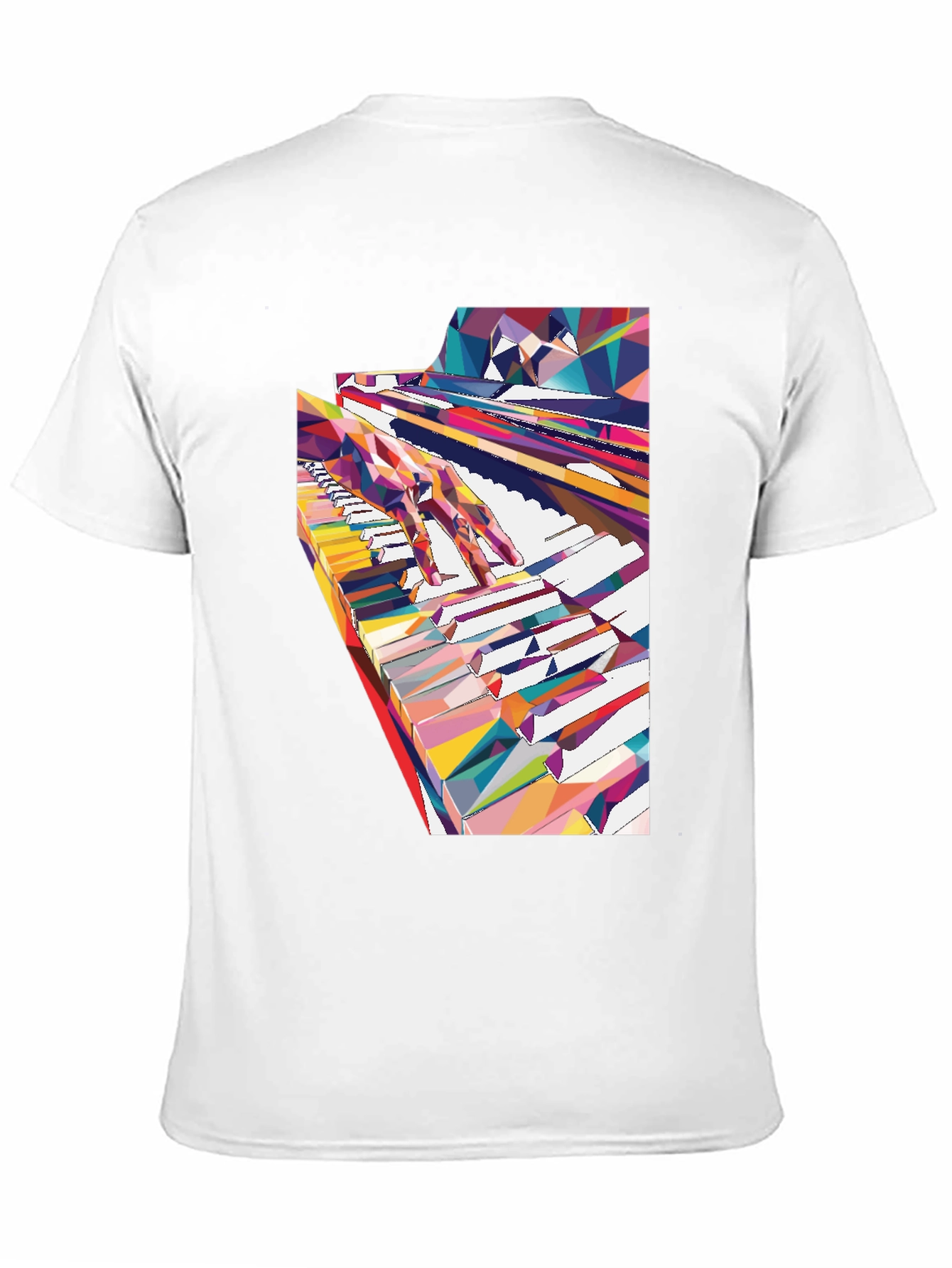 Black Abstract Piano Keys Graphic Tee - Music Lover Shirt view 11