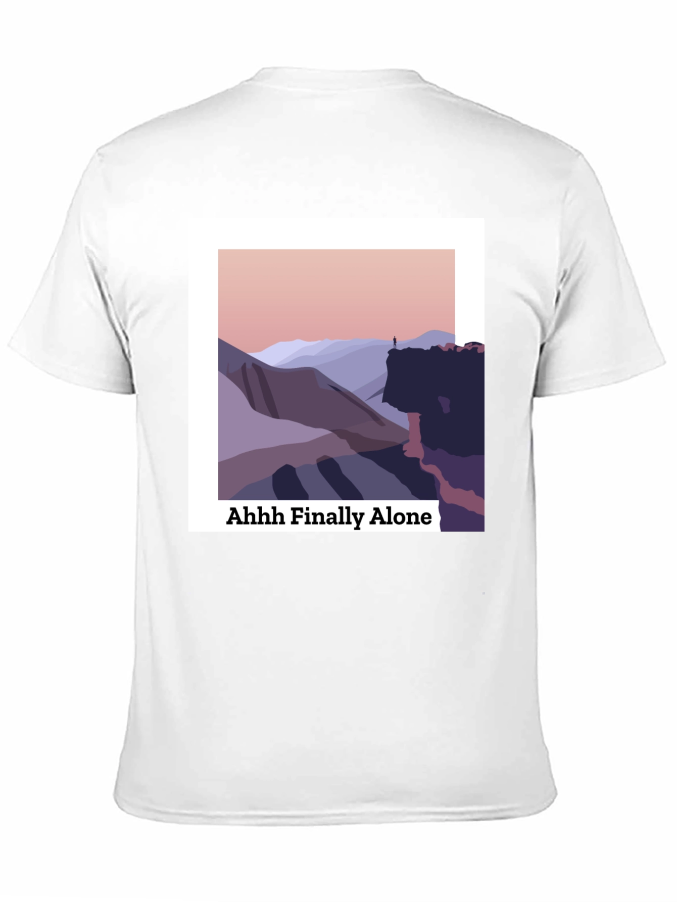 Black Finally Alone Graphic T-Shirt view 11