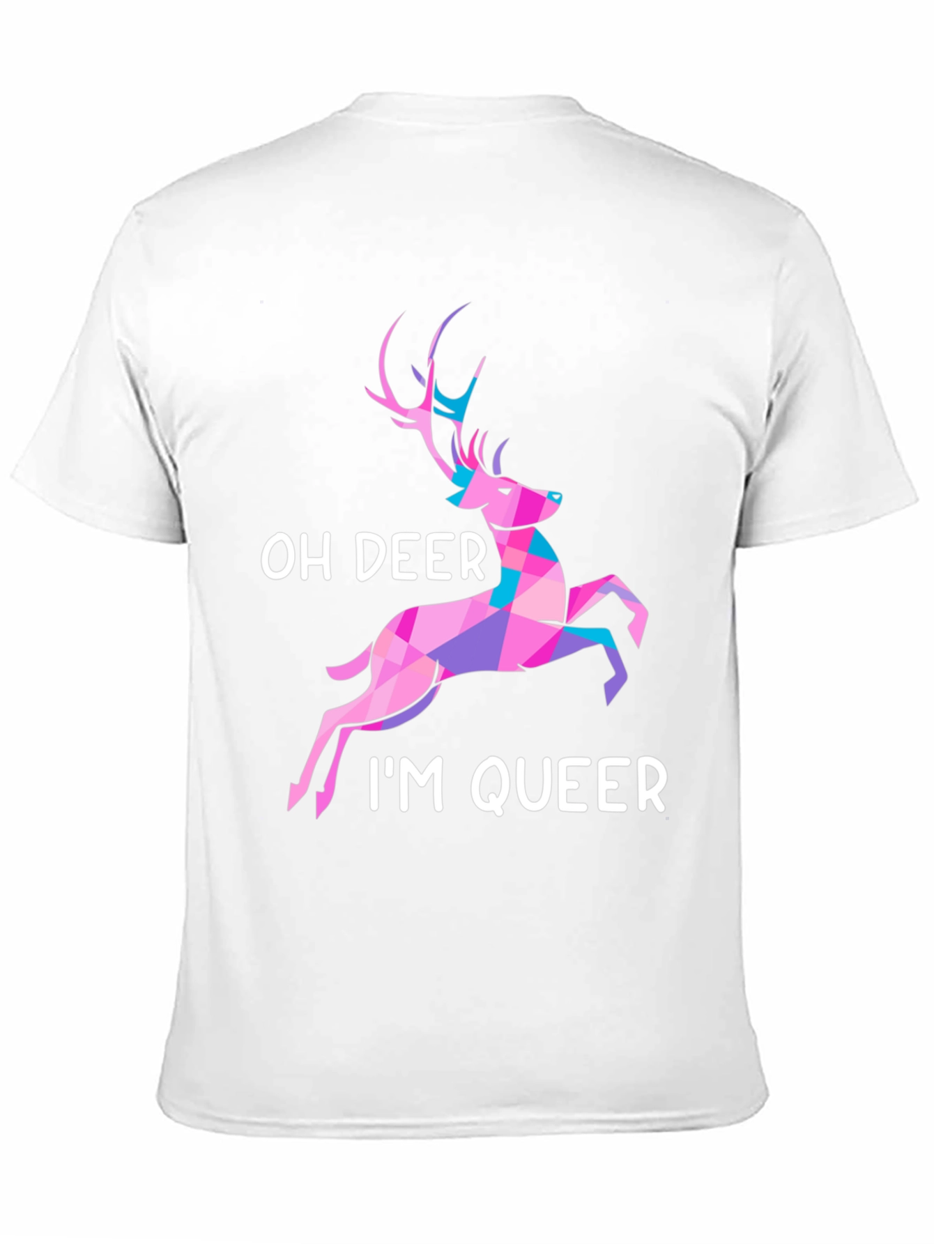 Black Oh Deer I'm Queer T-Shirt view 11
