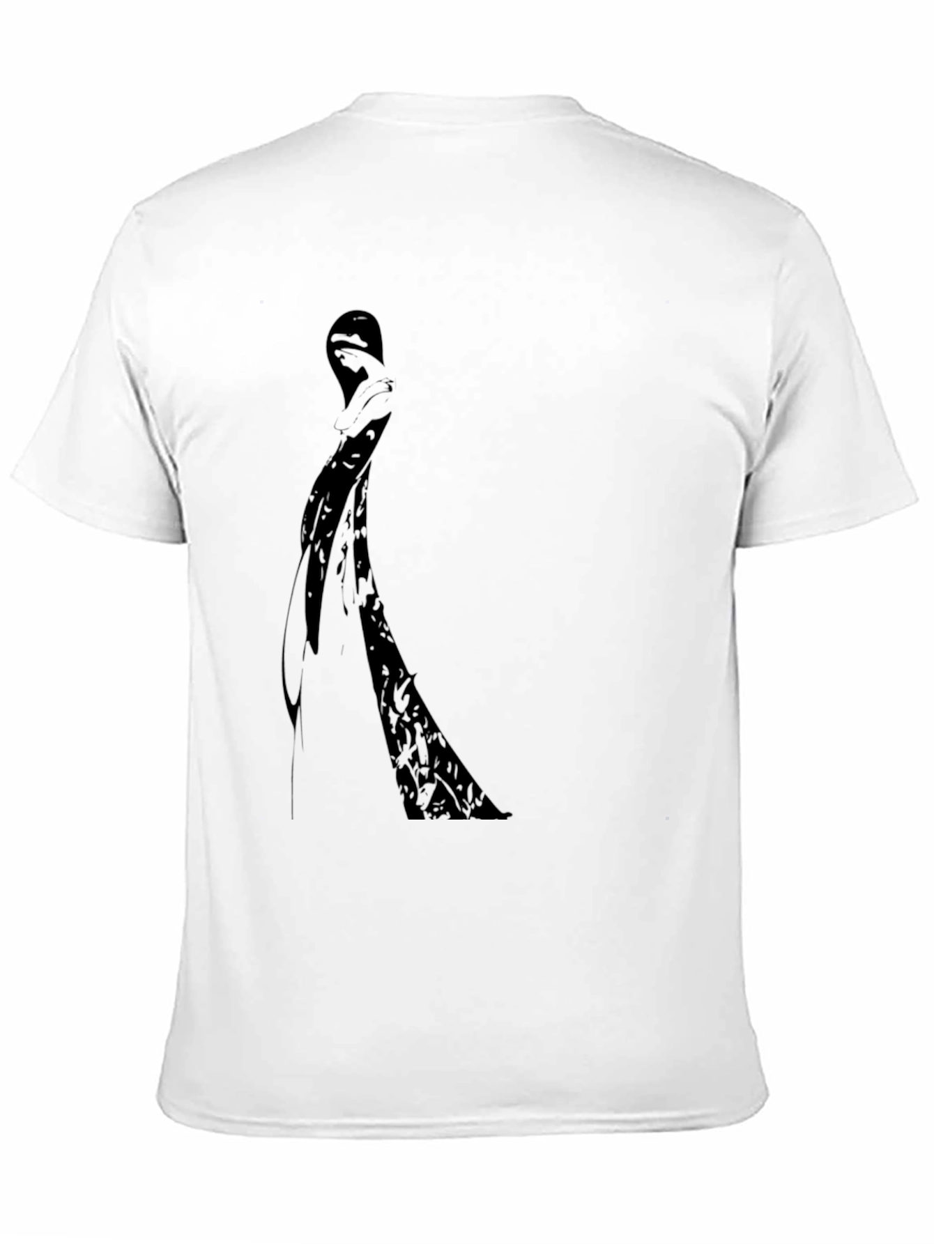 Black Elegant Woman Silhouette Black Graphic Tee view 11